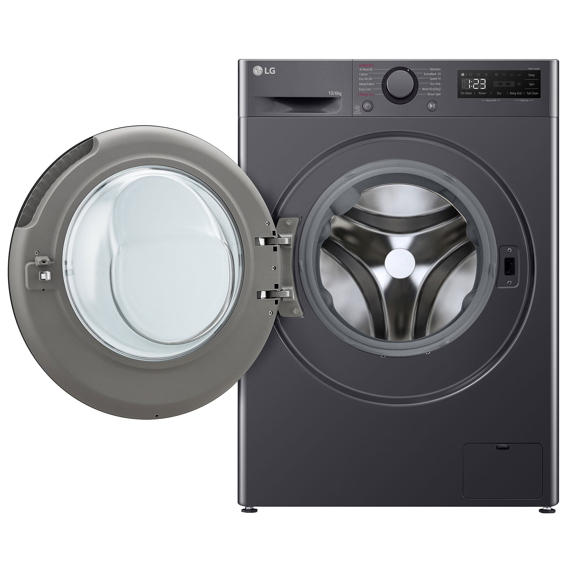 LG FWY706GBTN1 washer dryer Freestanding Front-load Grey