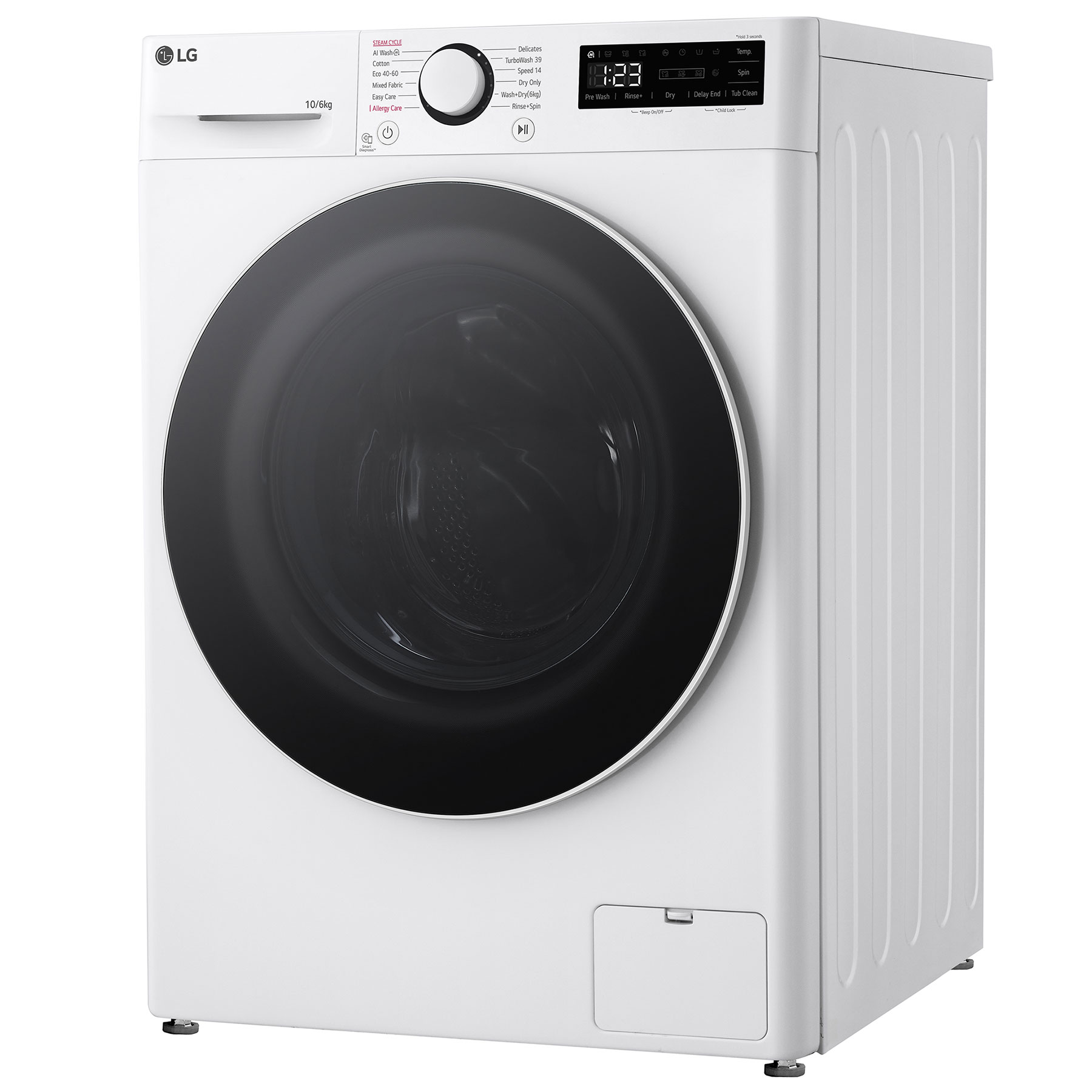 LG FWY706WWTN1 Washer Dryer in White 1400 Spin 10kg 6kg D Rated, photo 4