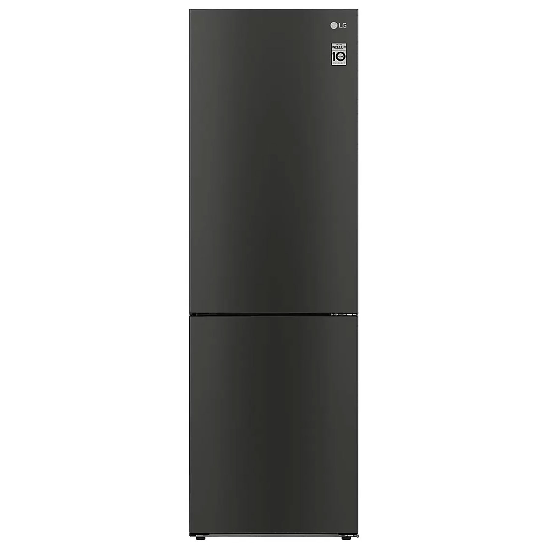 LG GBB61BLJEC 60cm Frost Free Fridge Freezer in Black Steel 1 86m E