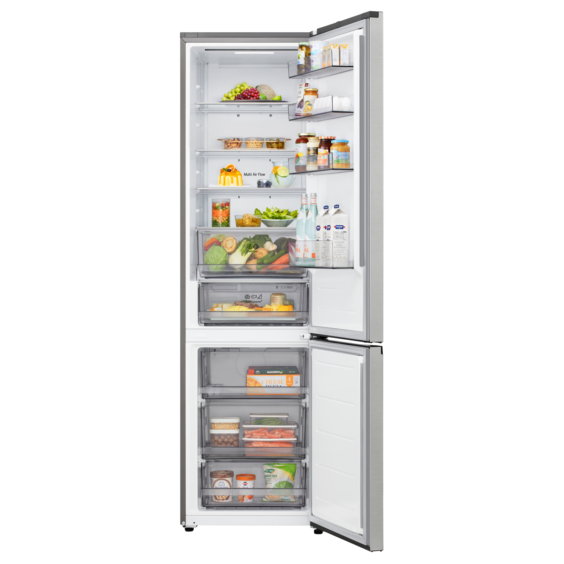 LG GBBSJ2CCPY 203cm High 70 30 Frost Free Fridge Freezer in Prime Silv, photo 4