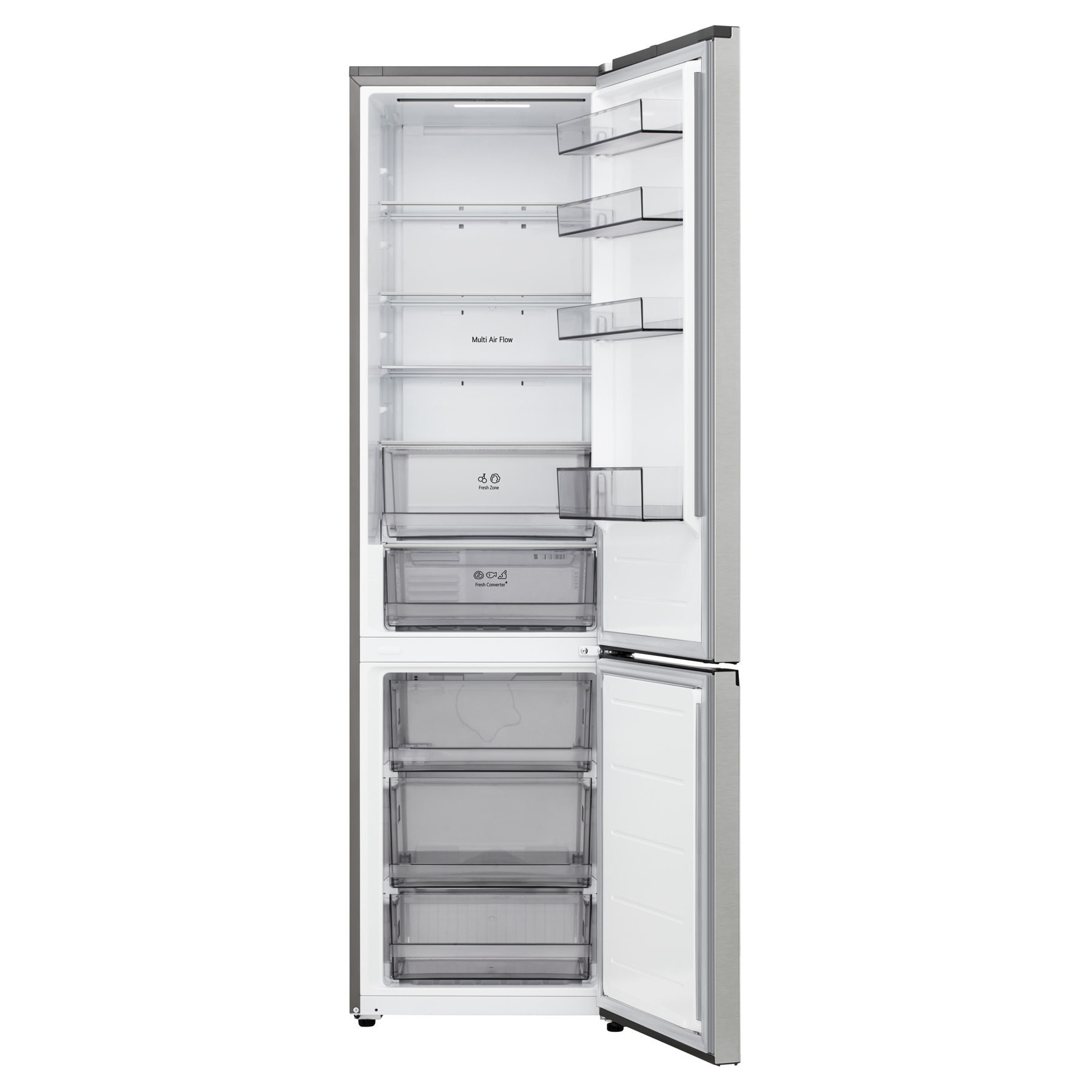 LG GBBSJ2CCPY 203cm High 70 30 Frost Free Fridge Freezer in Prime Silv, photo 3