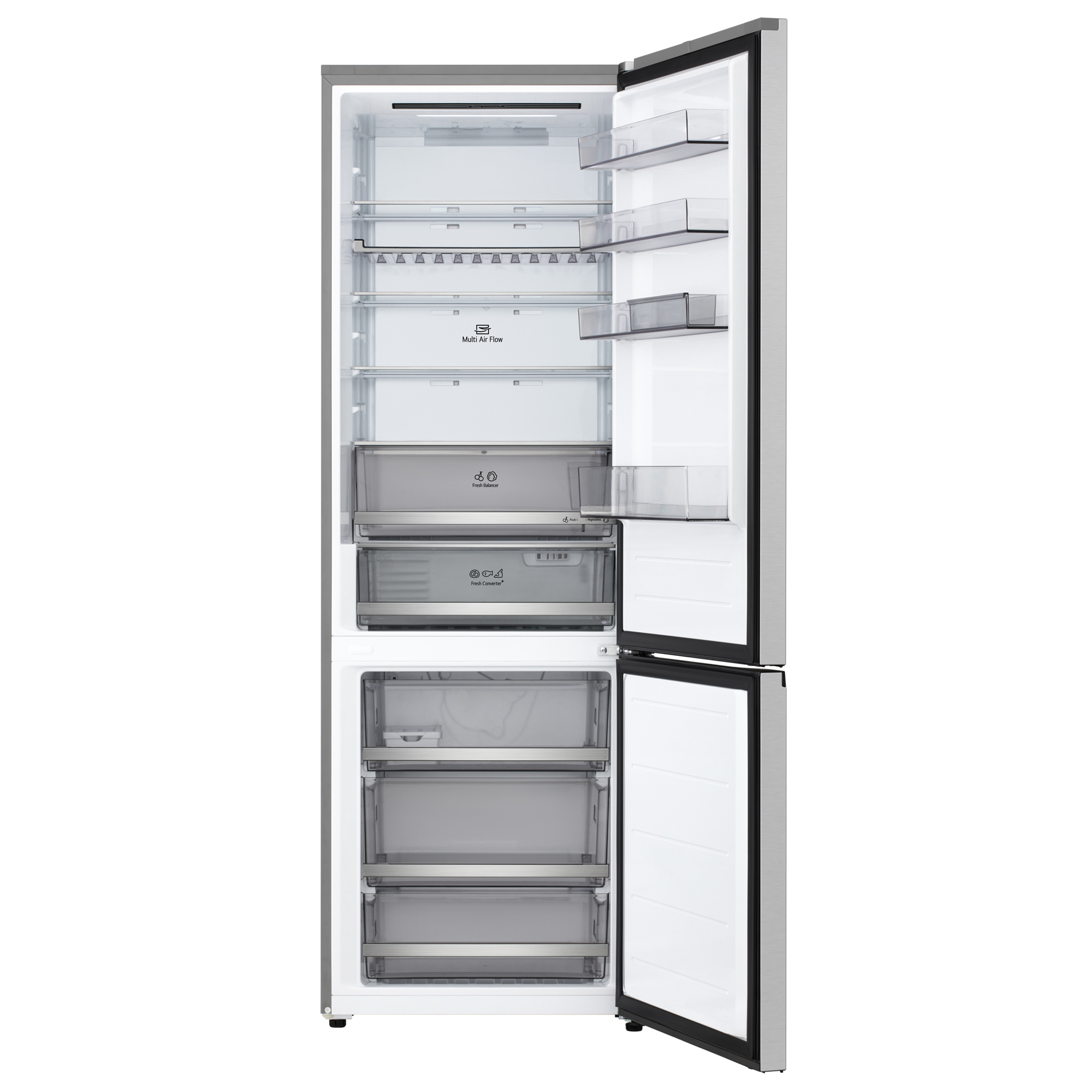 LG GBBW322CPY 203cm High 60 40 Frost Free Fridge Freezer in Stainless, photo 2