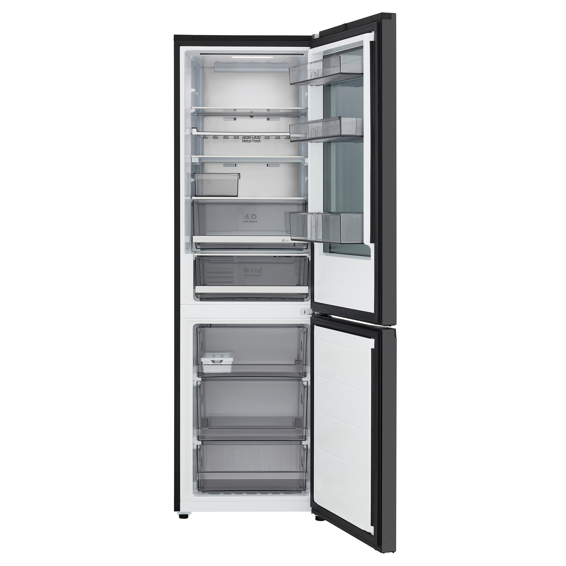 LG GBGS514CEV Fit & Max Total No Frost Freestanding Fridge Freezer 60/40 Black - C Rated, photo 4