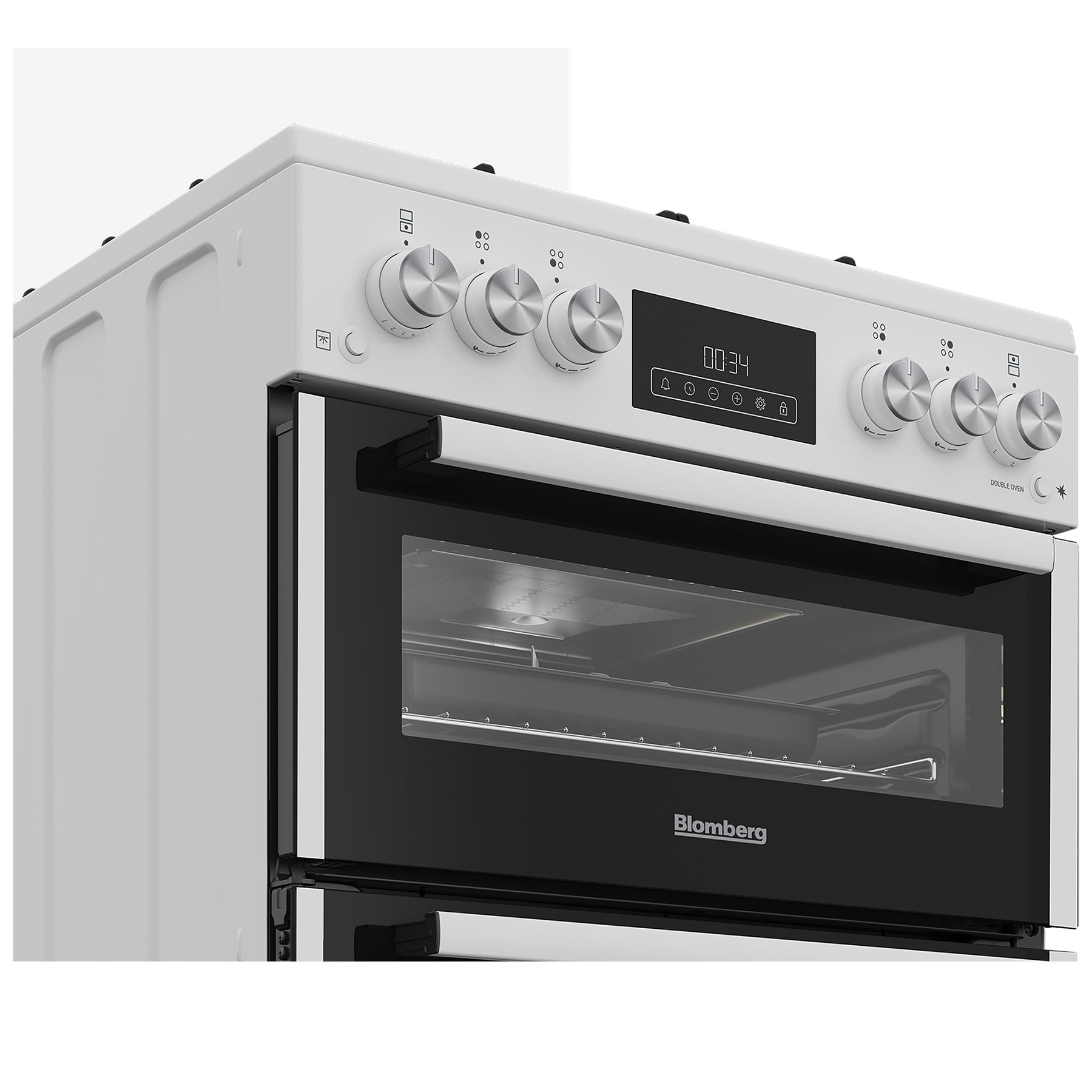 Blomberg GGRN655W 60cm Double Oven Gas Cooker in White 72 32 Litre, photo 3