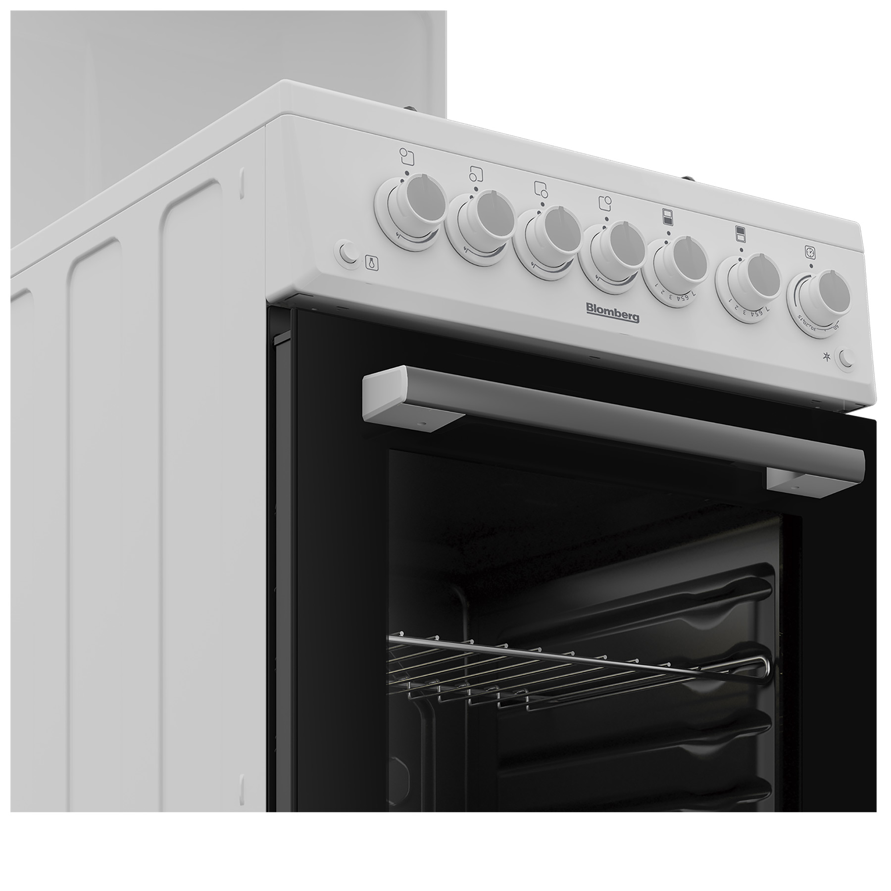 Blomberg GGS9151W 50cm Single Oven Gas Cooker in White Eye Level Grill, photo 3