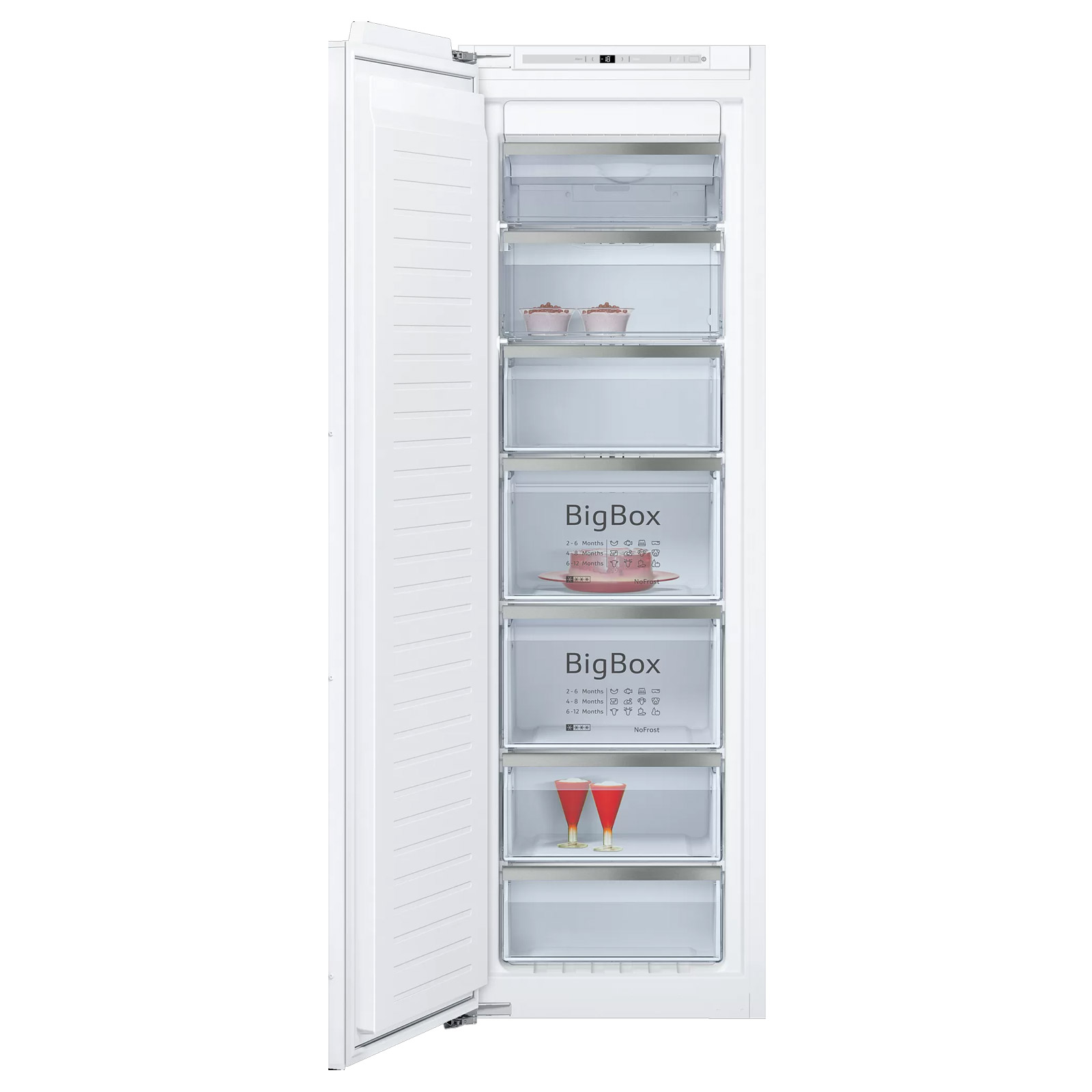 Image of Neff GI7815CE0G N90 56cm Built In Frost Free Freezer 1 77m E Rated 212
