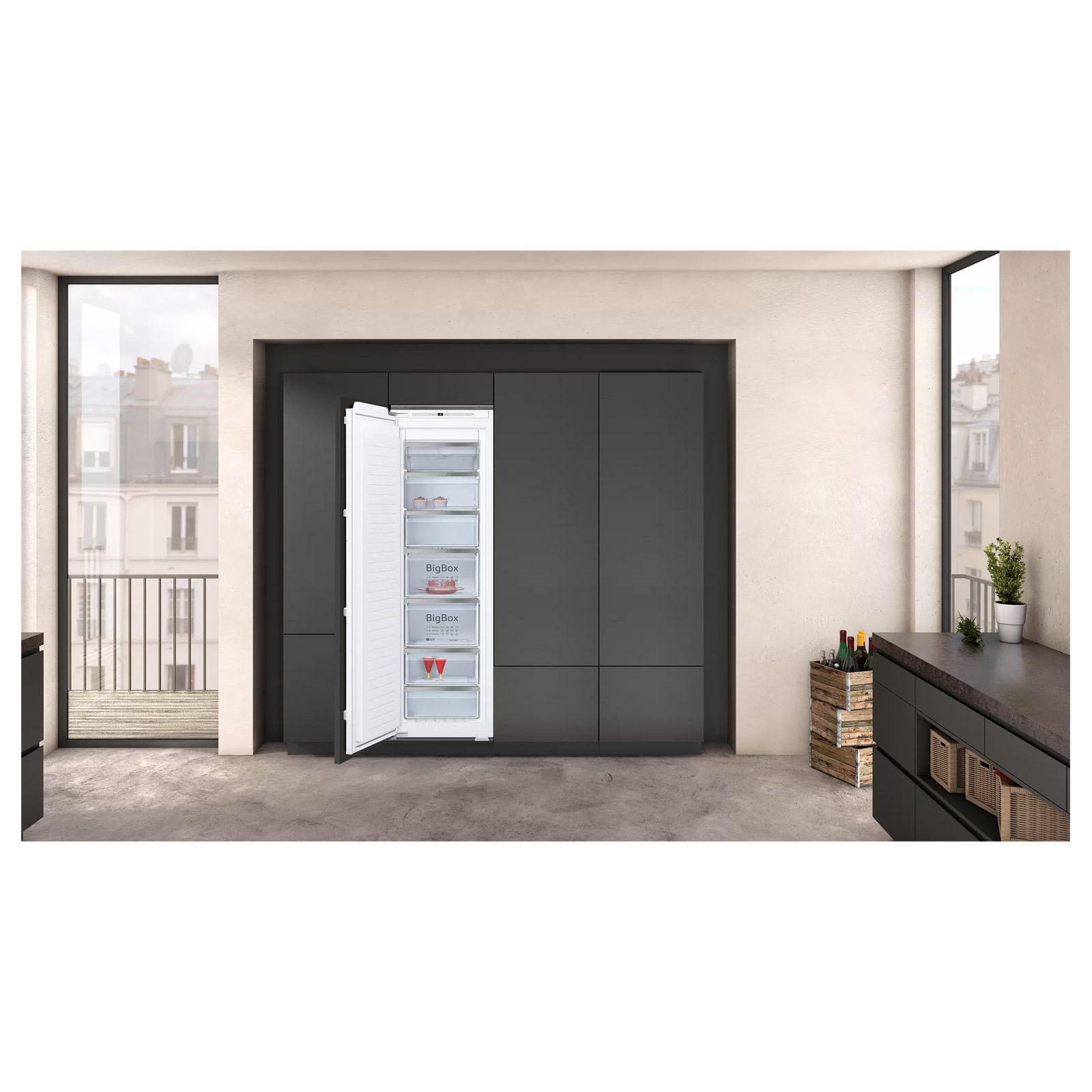 Neff GI7815CE0G N90 177cm High Integrated Upright Freezer Frost Free 5, photo 2