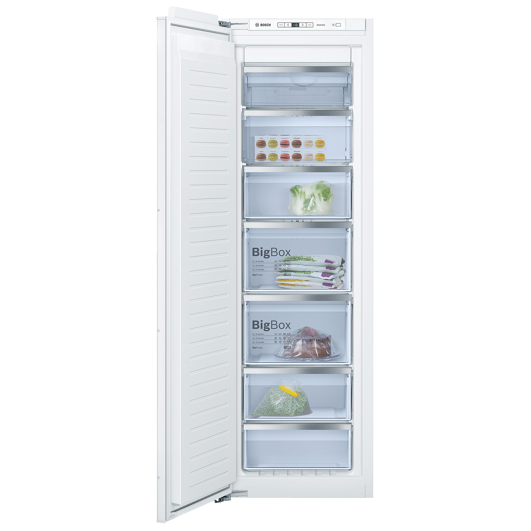 Image of Bosch GIN81AEF0G Series 6 55cm Integrated No Frost Freezer 1 77m F Rat