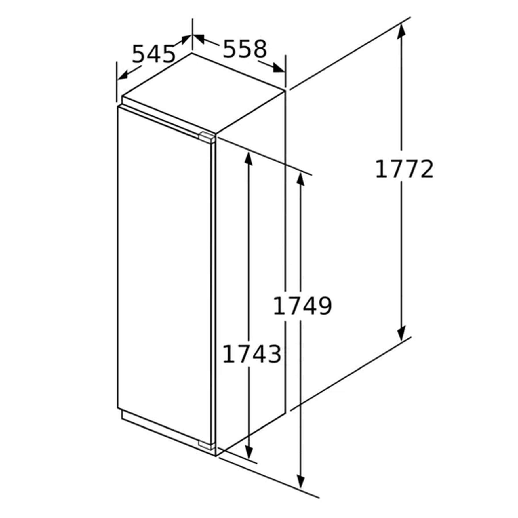 Bosch GIN81VEE0G Series 4 177cm High Integrated Upright Freezer Frost, photo 3