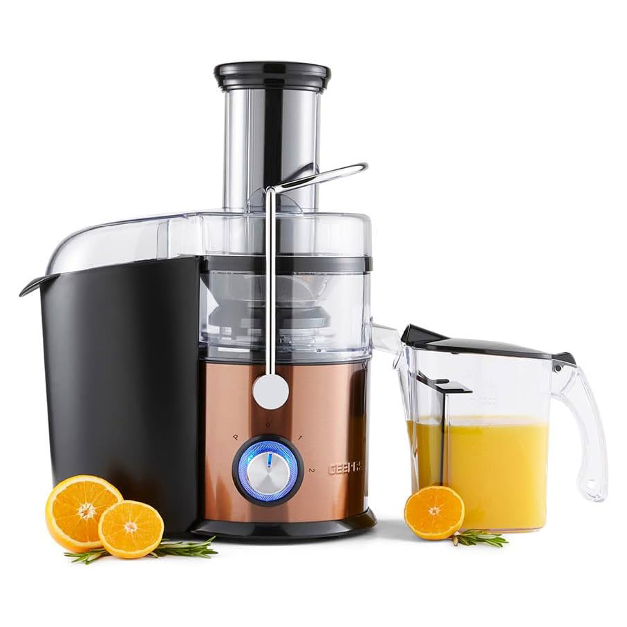 Geepas GJE46011 CU Centrifugal Whole Fruit Vegetable Juicer Copper