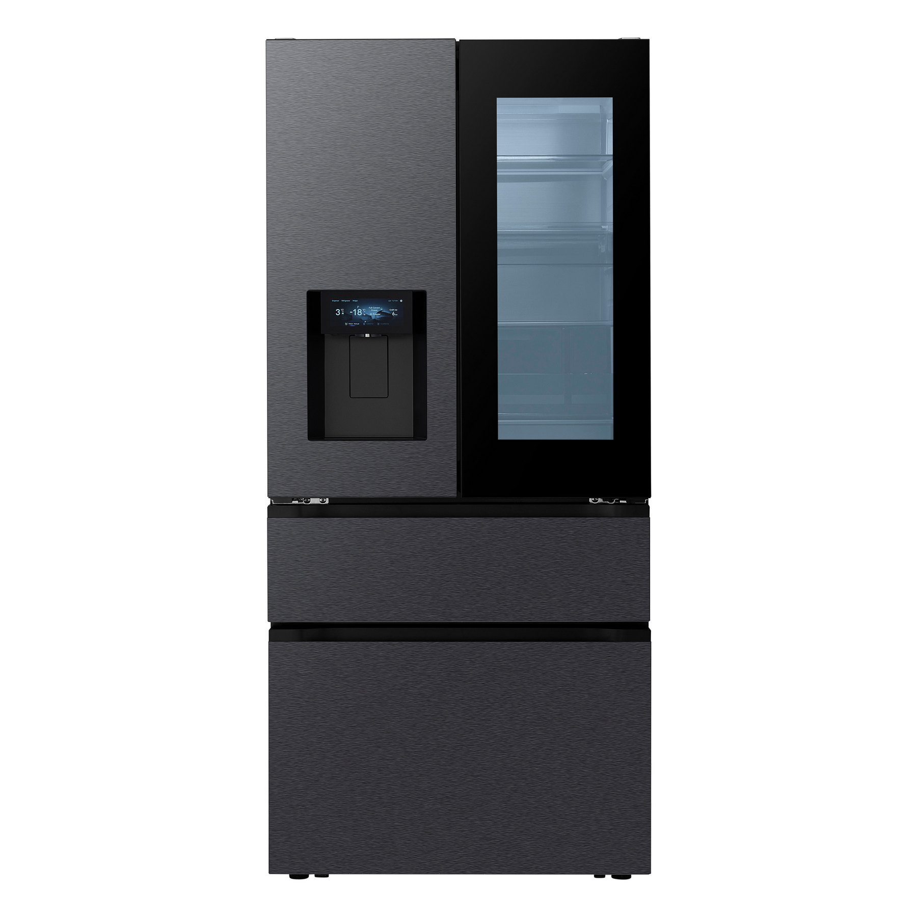 LG GMGS50DEEP InstaView American Fridge Freezer in Essence Black Steel