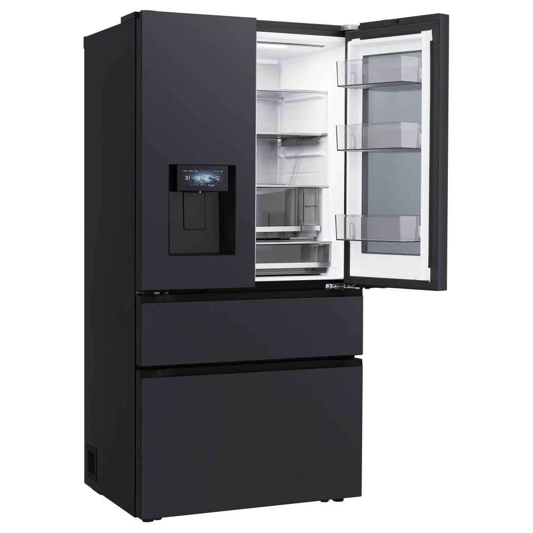 LG GMGW50DEEV InstaView American Fridge Freezer in Essence Black Steel, photo 3