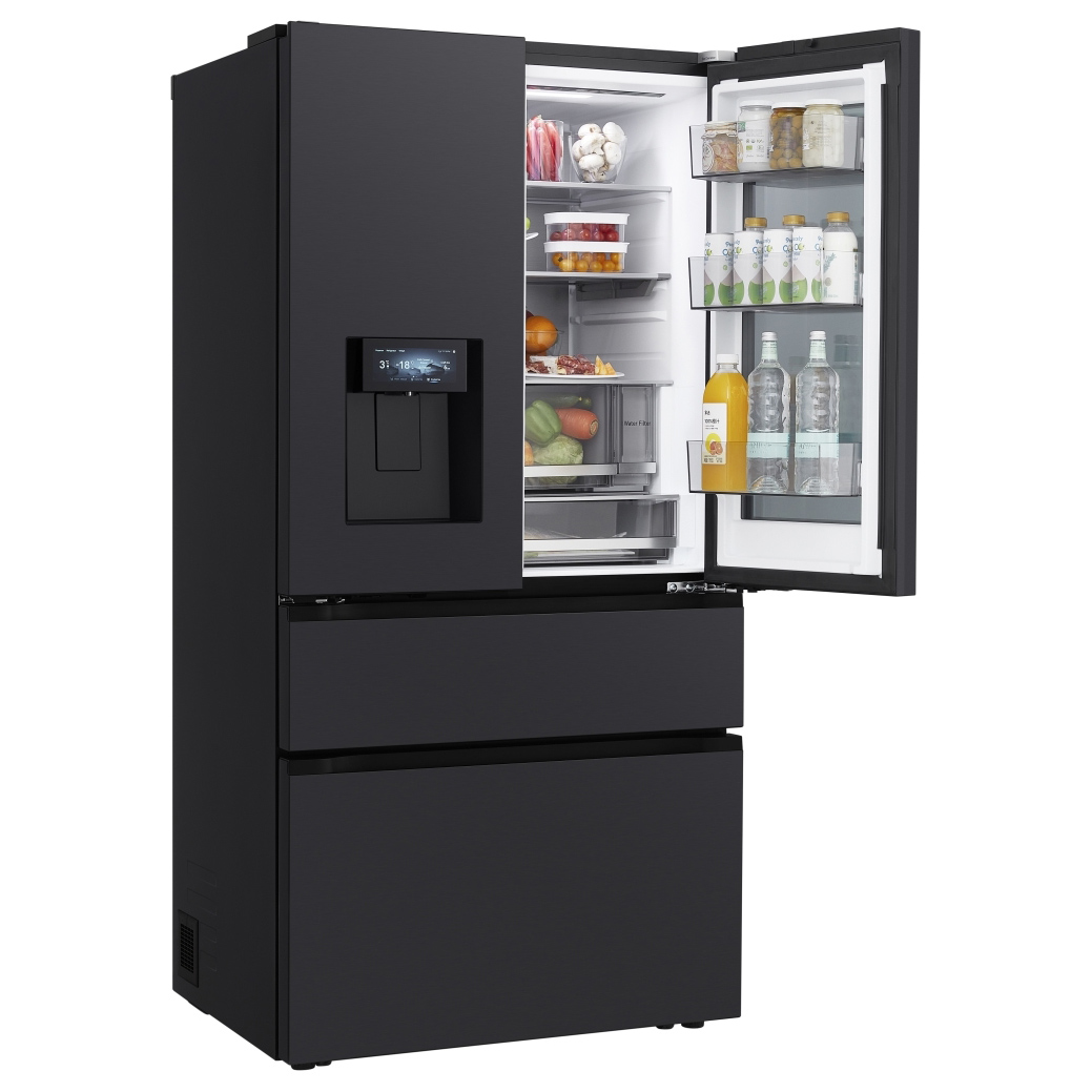 LG GMGW50DEEV InstaView American Fridge Freezer in Essence Black Steel, photo 4