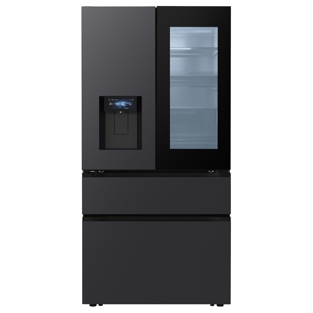 LG GMGW50DEEV InstaView American Fridge Freezer in Essence Black Steel