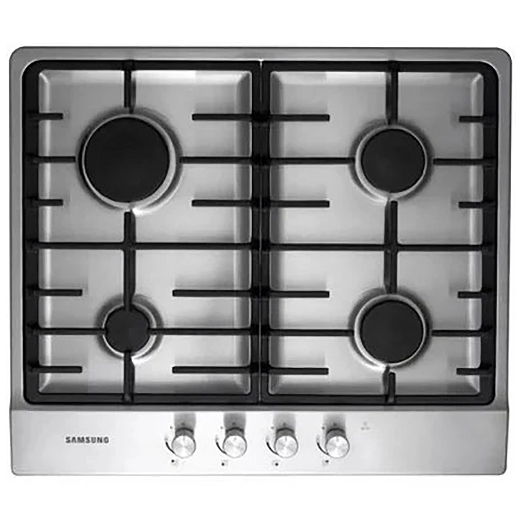 Samsung GN641FFXD 60cm 4 Burner Gas Hob in Stainless Steel Cast Iron P