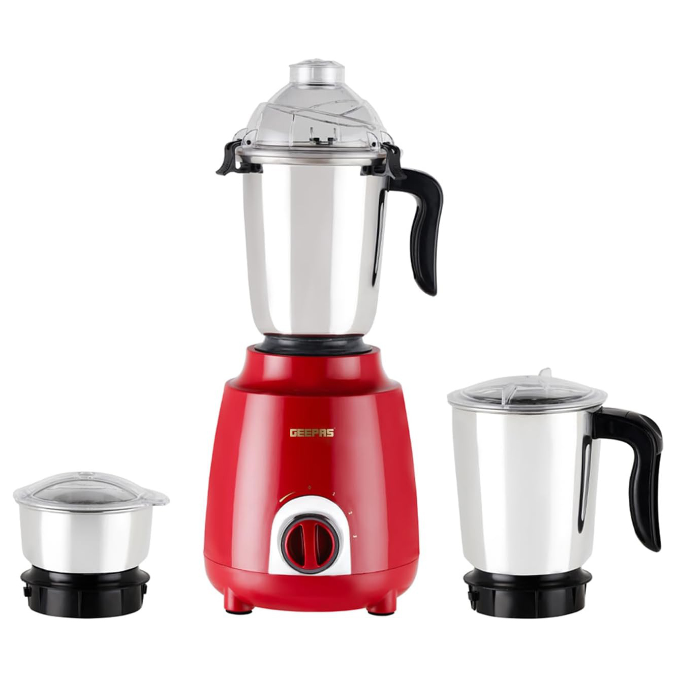 Geepas GSB44120UKRD 3 in 1 Mixer Grinder in Red 600W