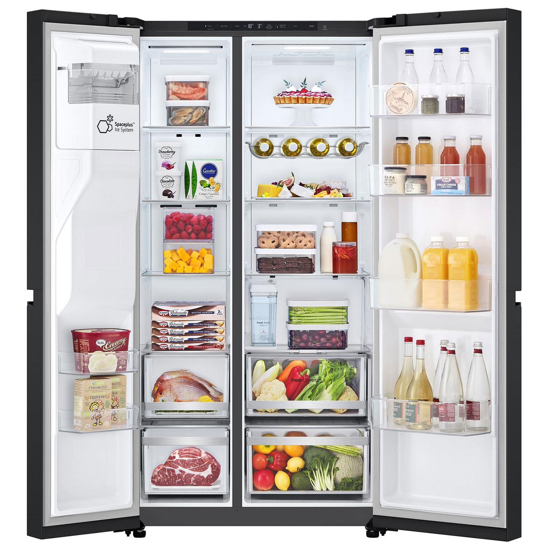 LG GSLE81EPBD American Fridge Freezer in Essence Matte Black with Ice, photo 5