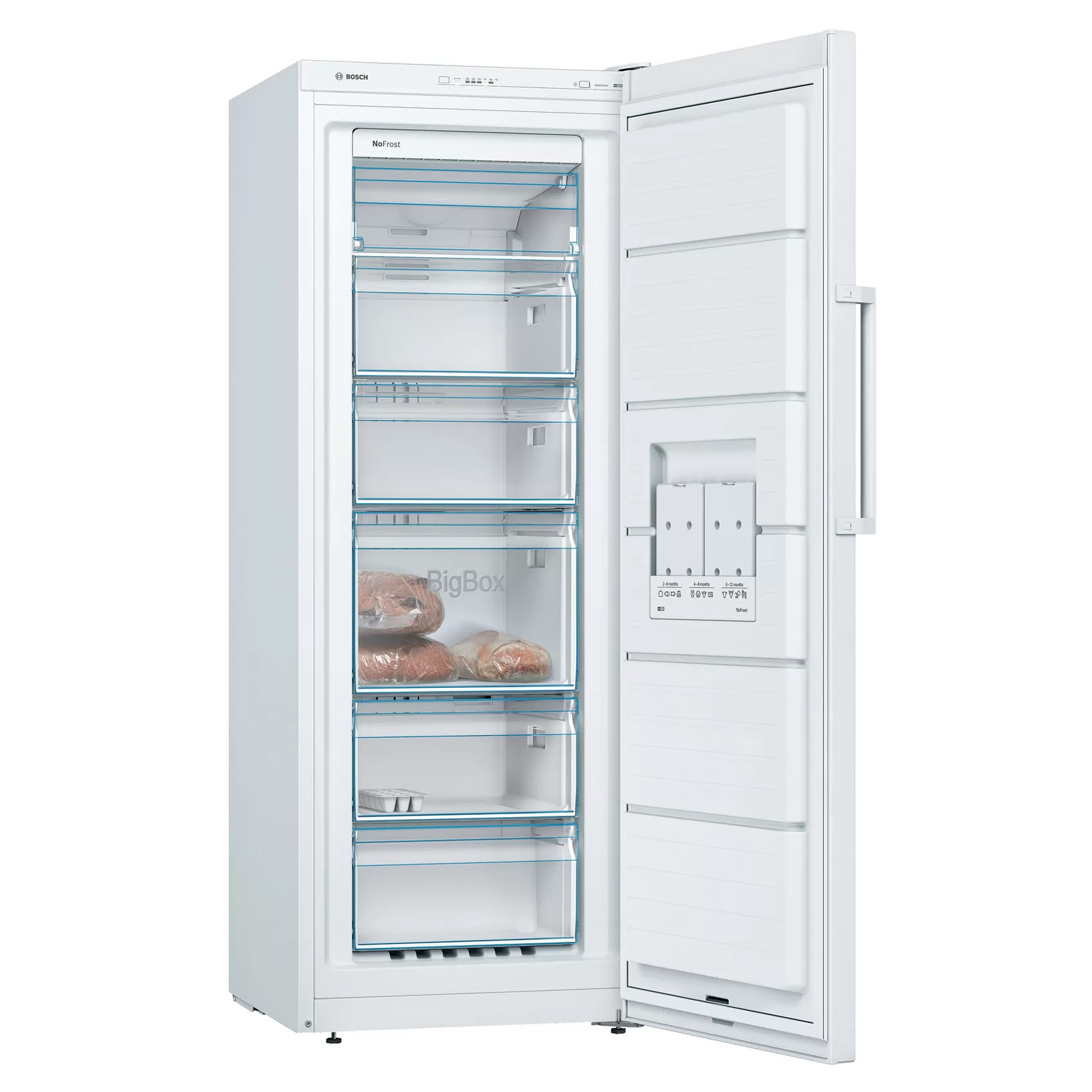 Bosch GSN29VWEVG Series 4 161cm High Freezer in White 60cm Wide, photo 2
