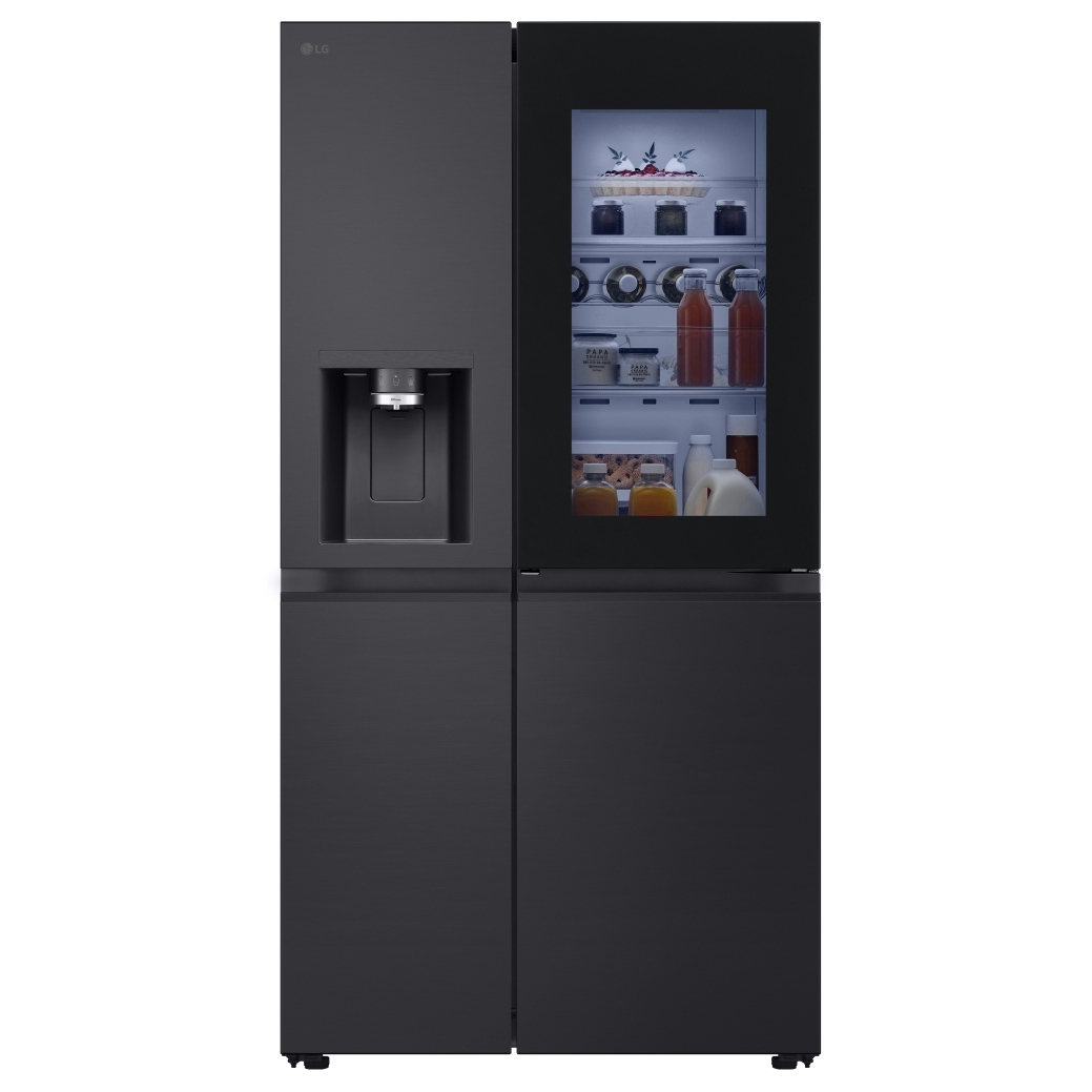 LG GSXE80EVBE InstaView American Fridge Freezer in Essence Black Steel