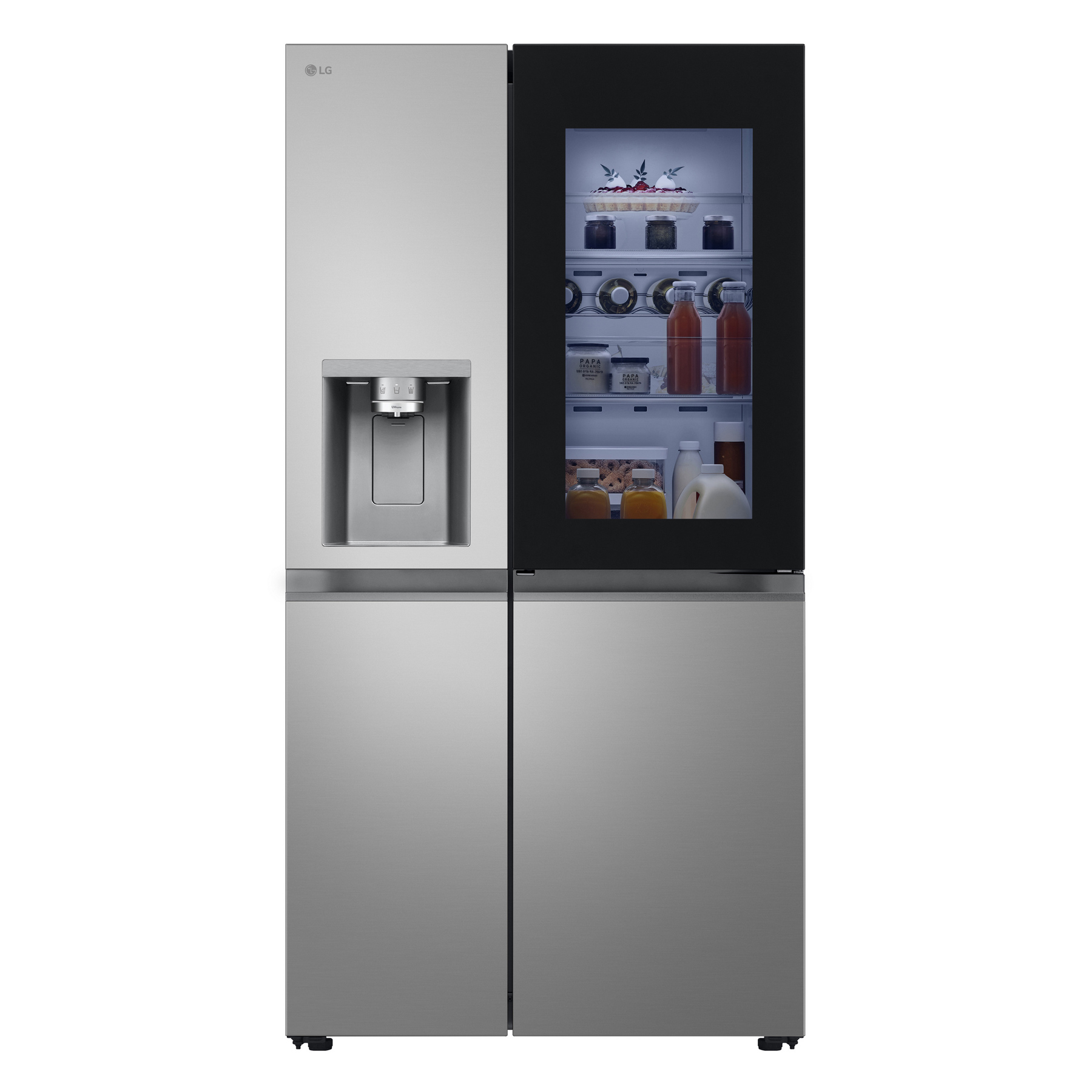 LG GSXE81PYBE InstaView American Fridge Freezer in Prime Silver with I