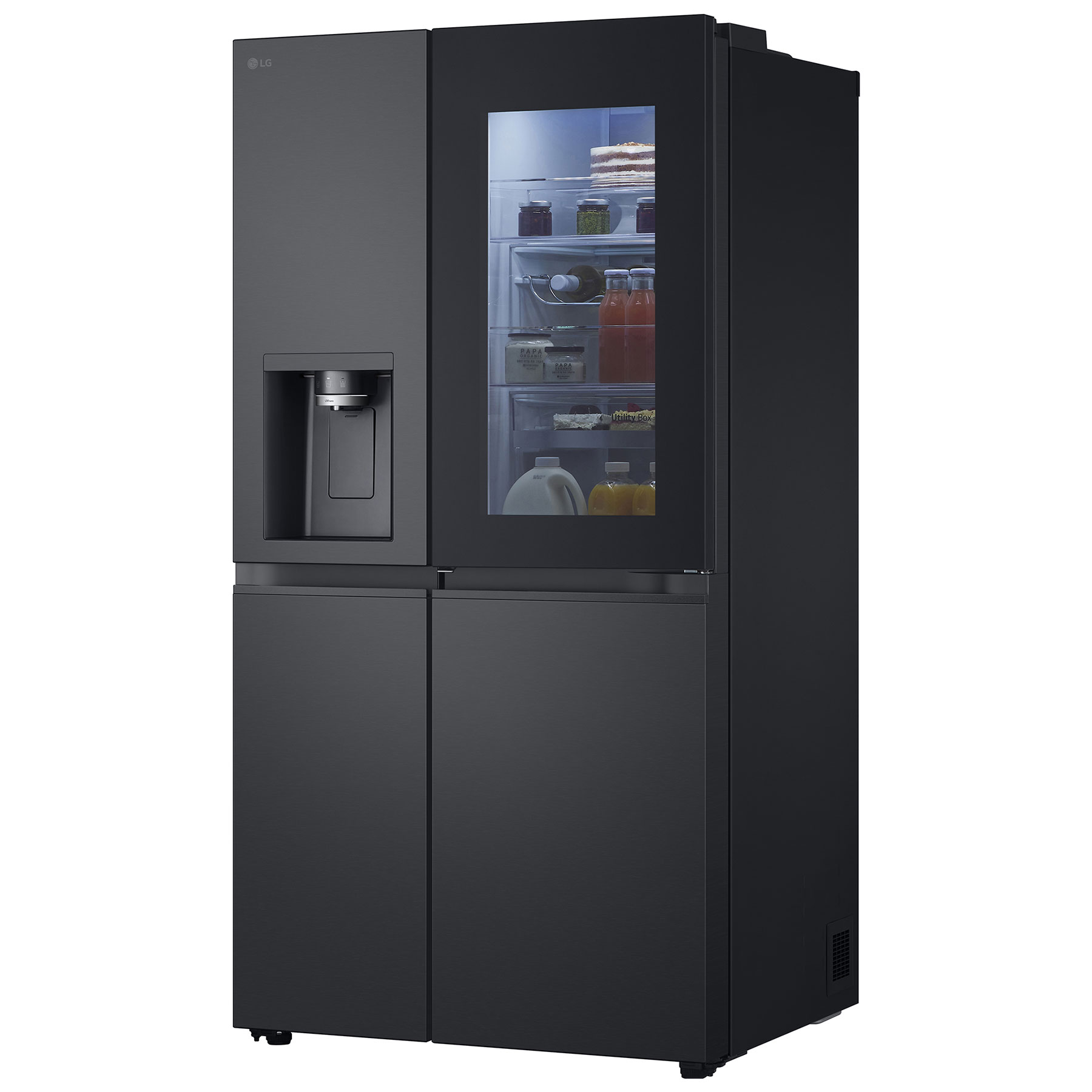 LG GSXE90EVDD InstaView American Fridge Freezer in Black Steel with Ic, photo 3