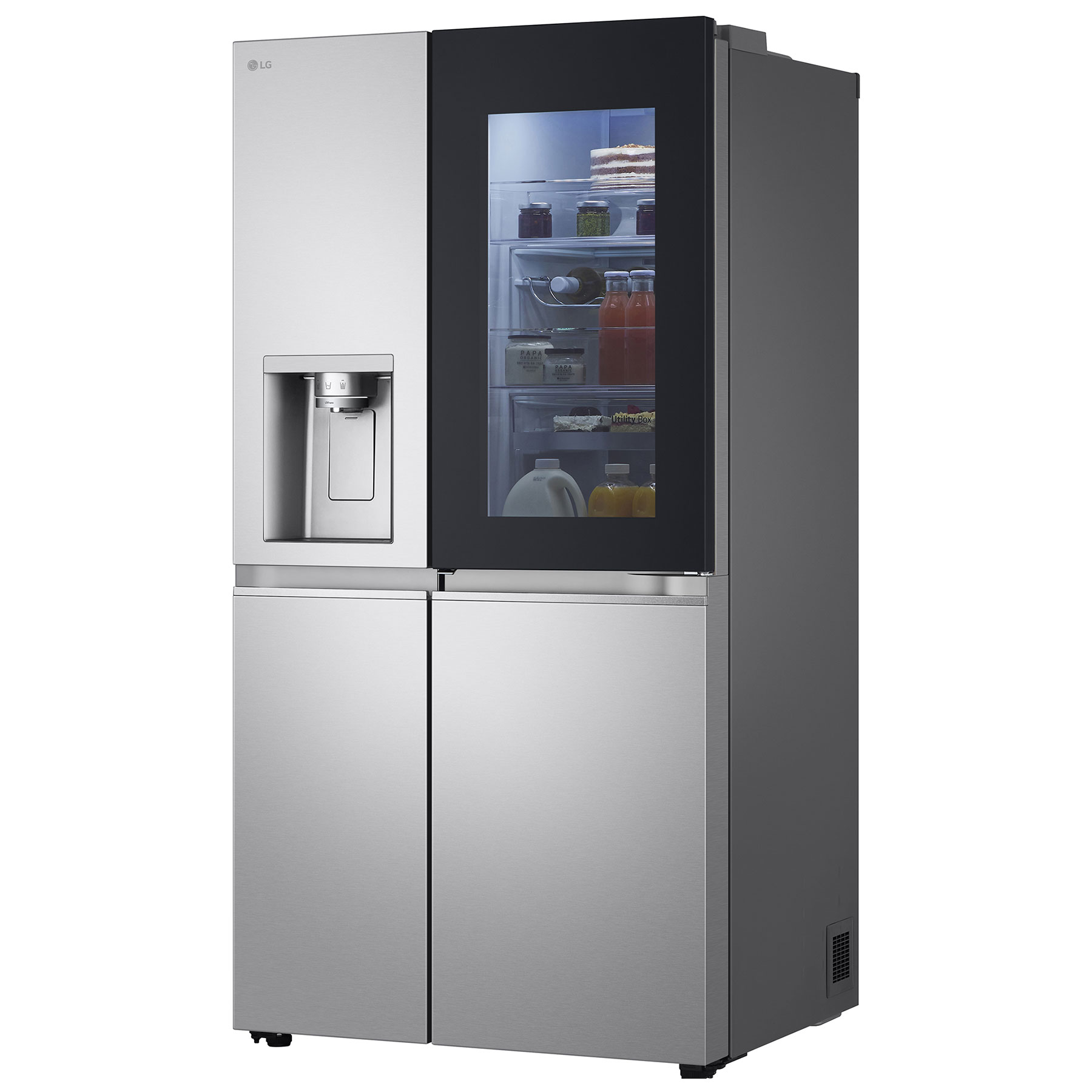 LG GSXE91BSAD InstaView American Fridge Freezer in Brushed Steel with, photo 3