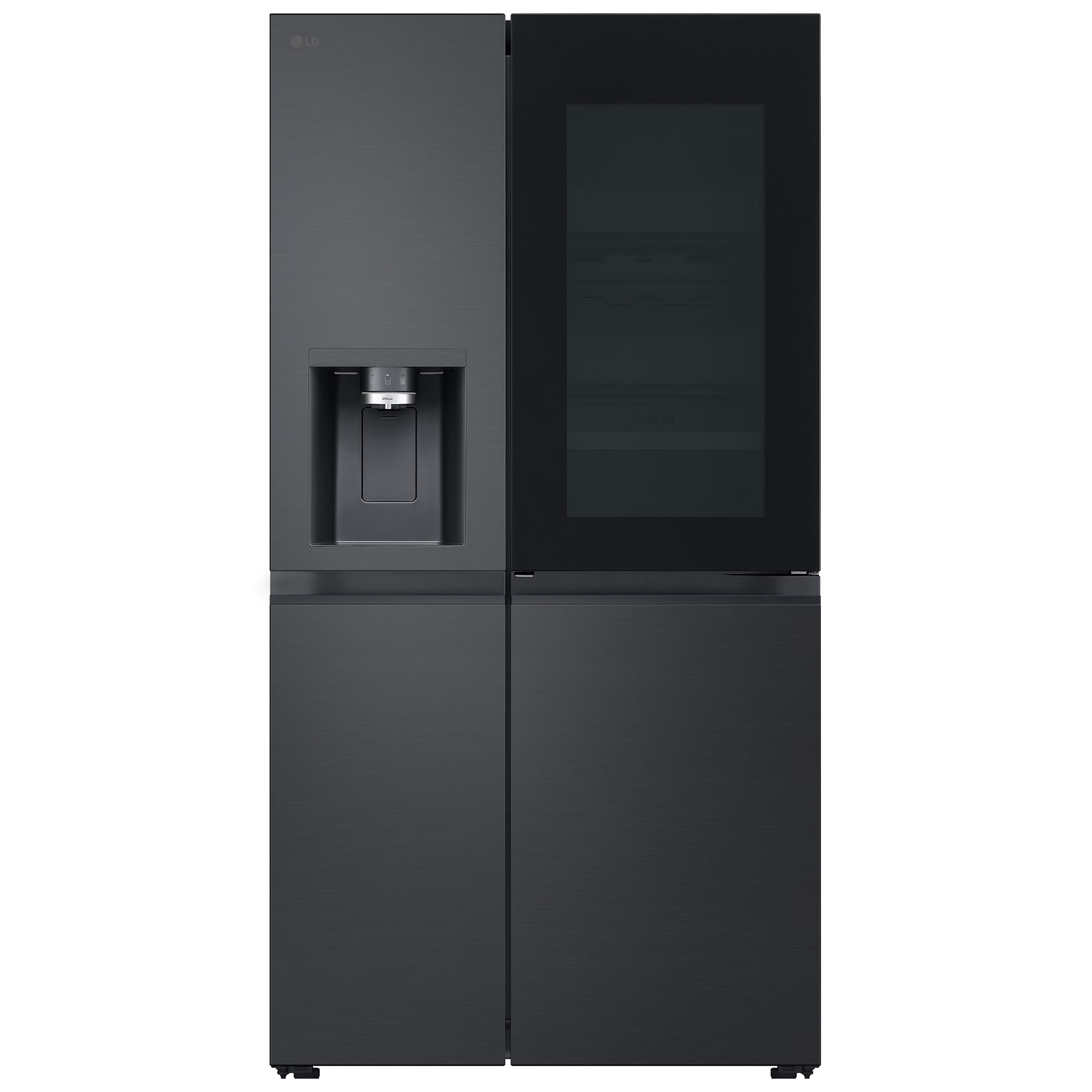 LG GSXE91EVAD InstaView American Fridge Freezer in Black Steel with Ic