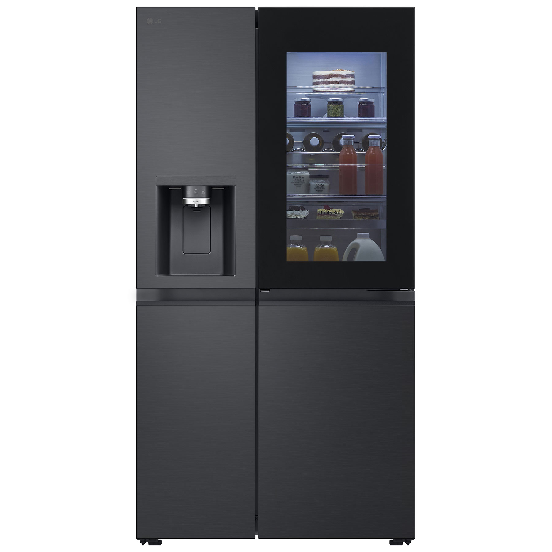 LG GSXE91EVAD InstaView American Fridge Freezer in Black Steel with Ic, photo 2