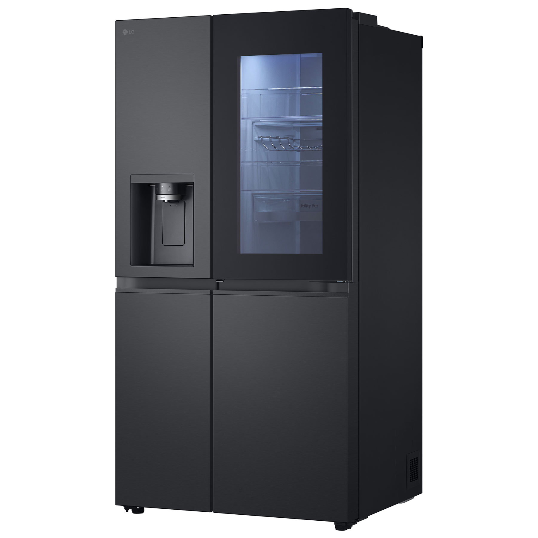 LG GSXE91EVAD InstaView American Fridge Freezer in Black Steel with Ic, photo 3