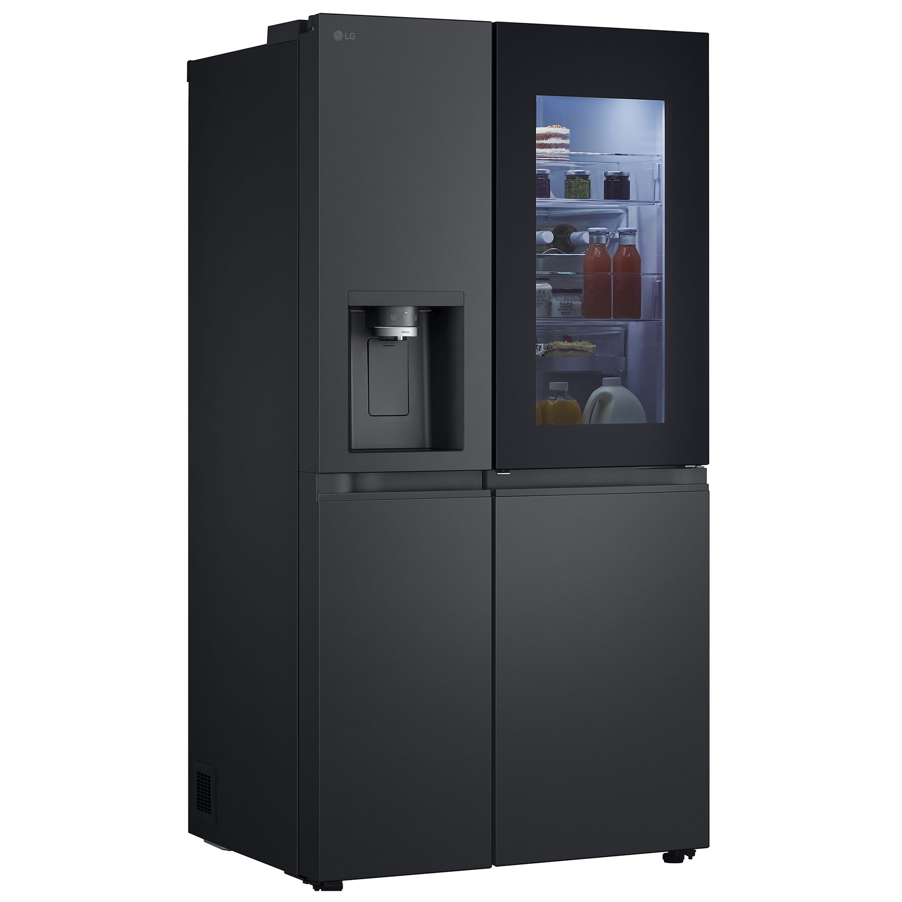 LG GSXE91EVAD InstaView American Fridge Freezer in Black Steel with Ic, photo 4