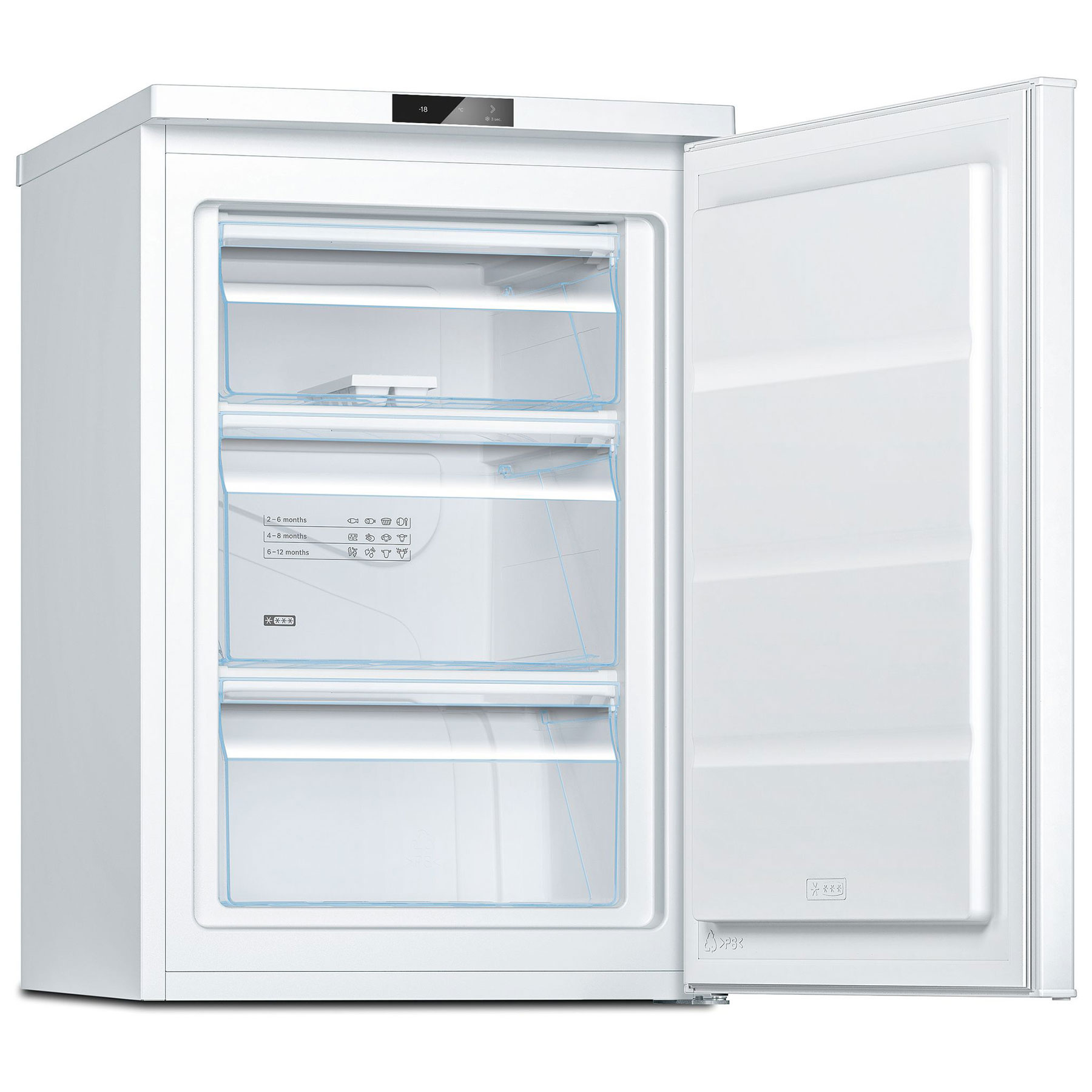 Bosch GTV15NWEBG Series 2 85cm High Undercounter Freezer in White 56cm, photo 2
