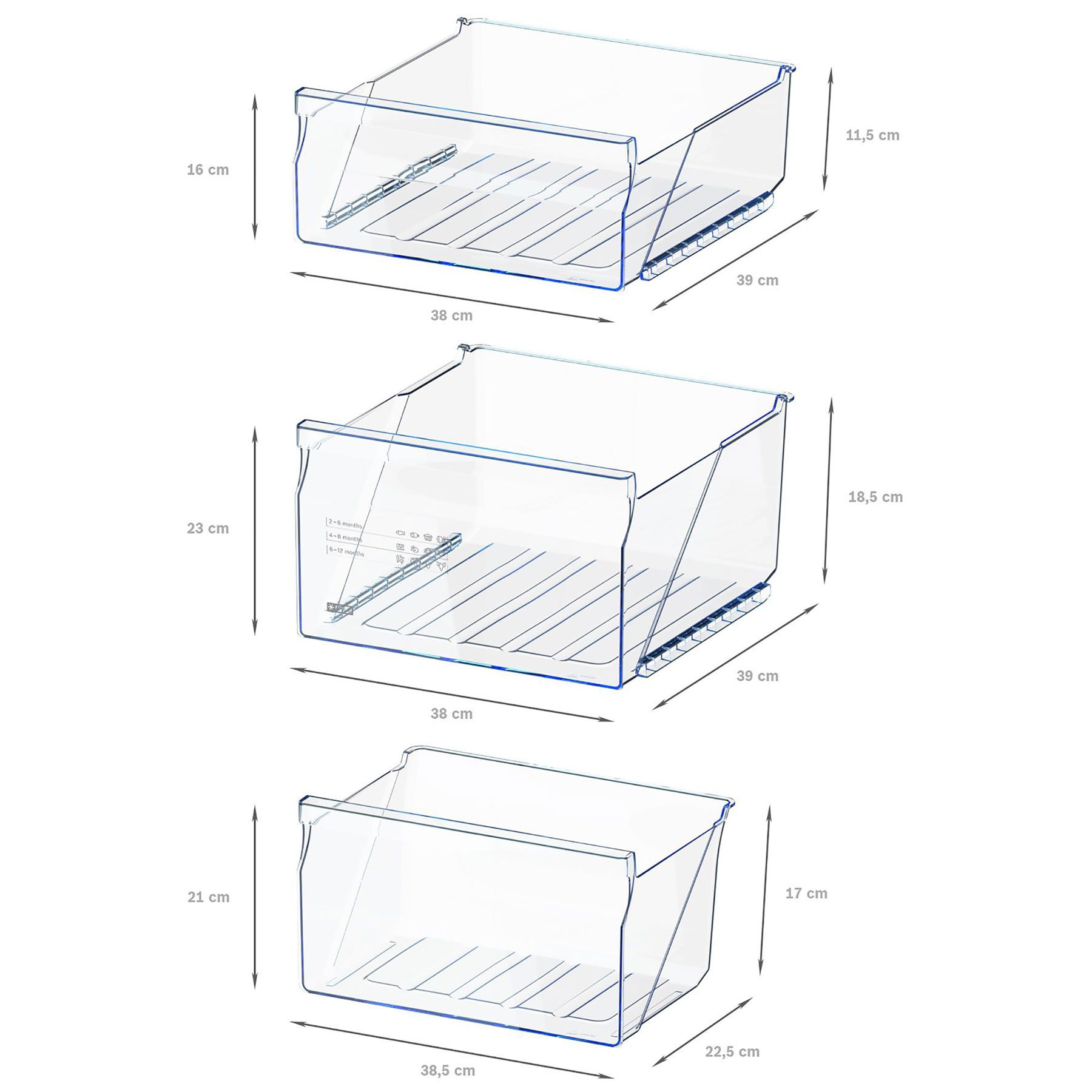 Bosch GTV15NWEBG Series 2 85cm High Undercounter Freezer in White 56cm, photo 3