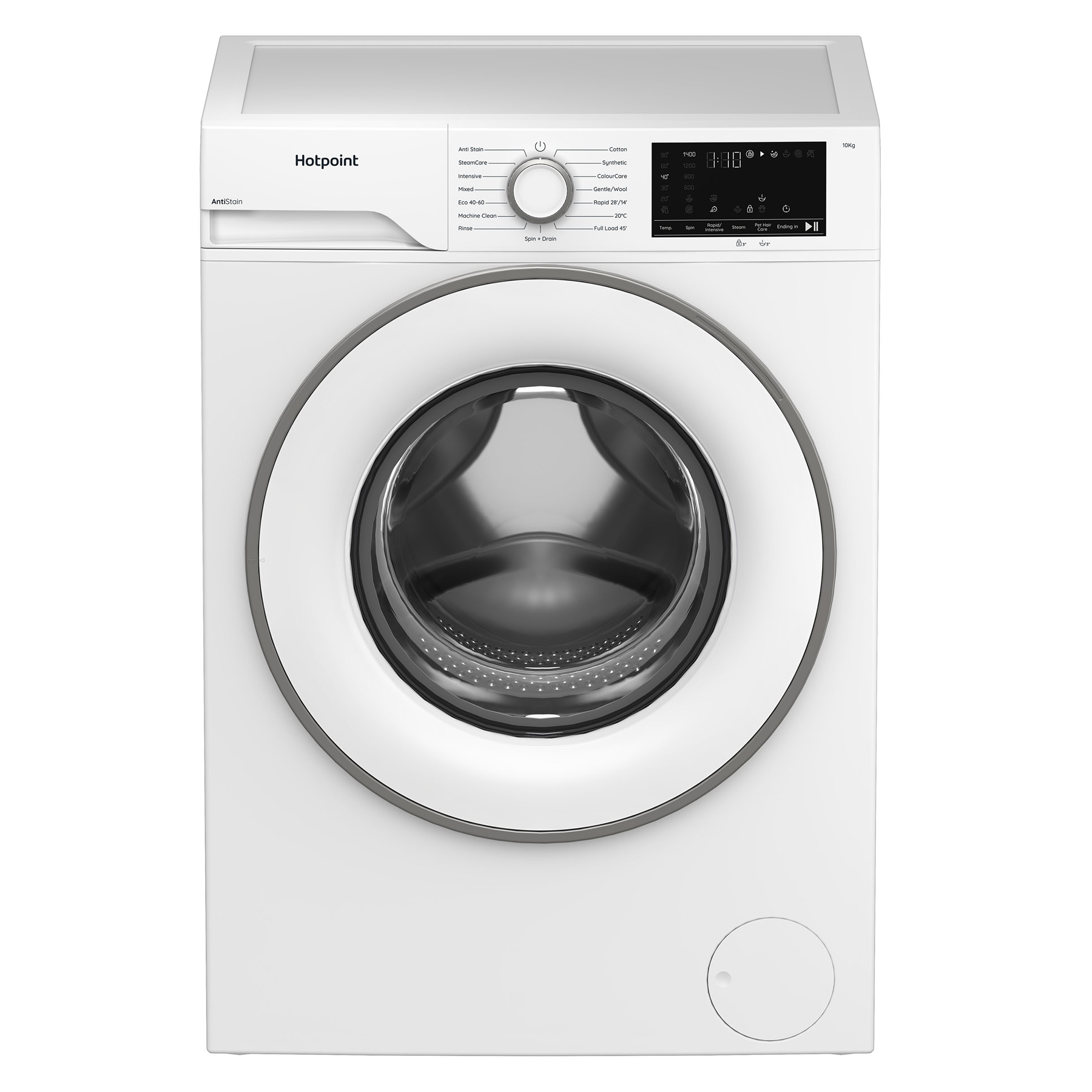 Hotpoint H101ANTISTA 10kg 1400 Spin Washing Machine in White A Rated P, photo 2