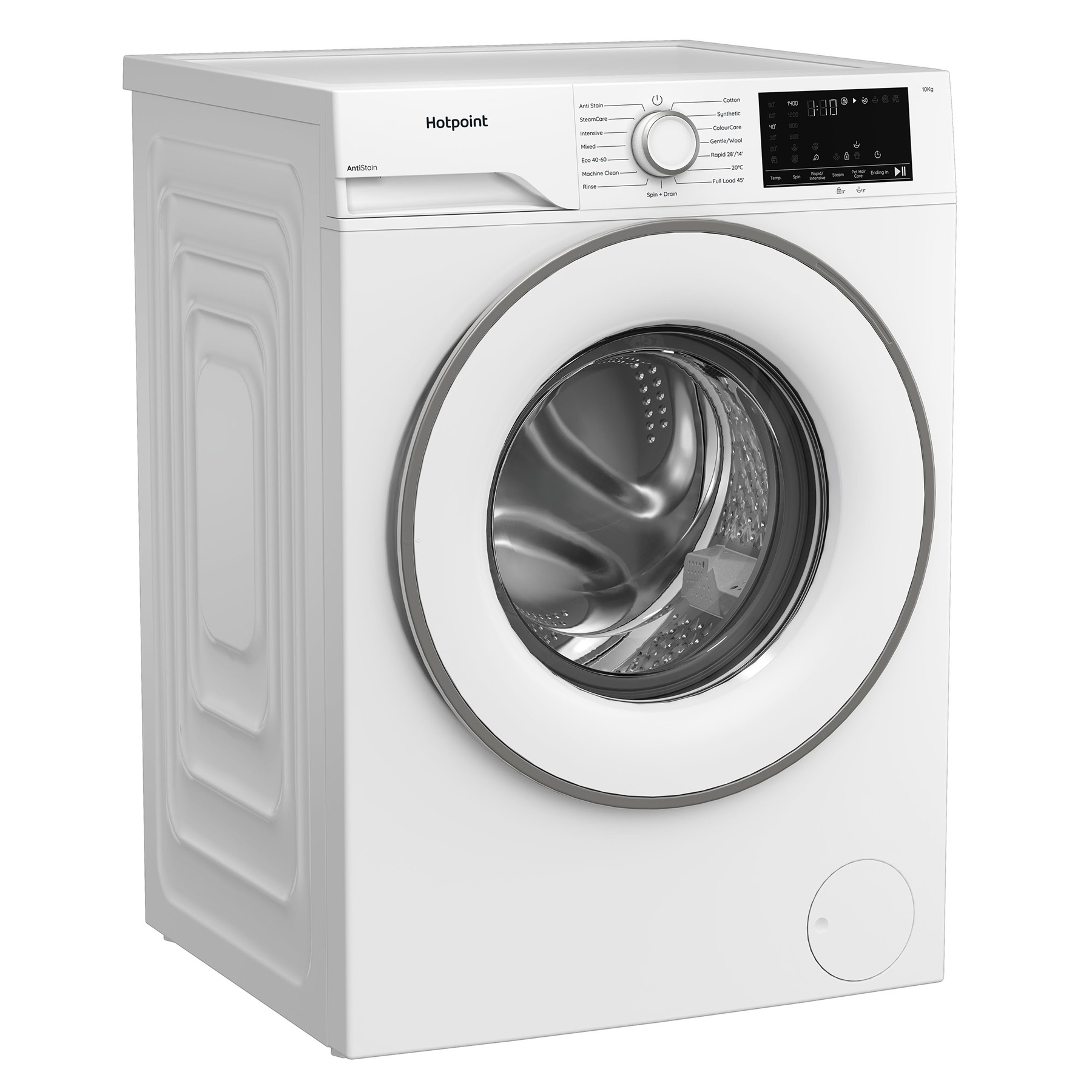 Hotpoint H101ANTISTA 10kg 1400 Spin Washing Machine in White A Rated P, photo 4