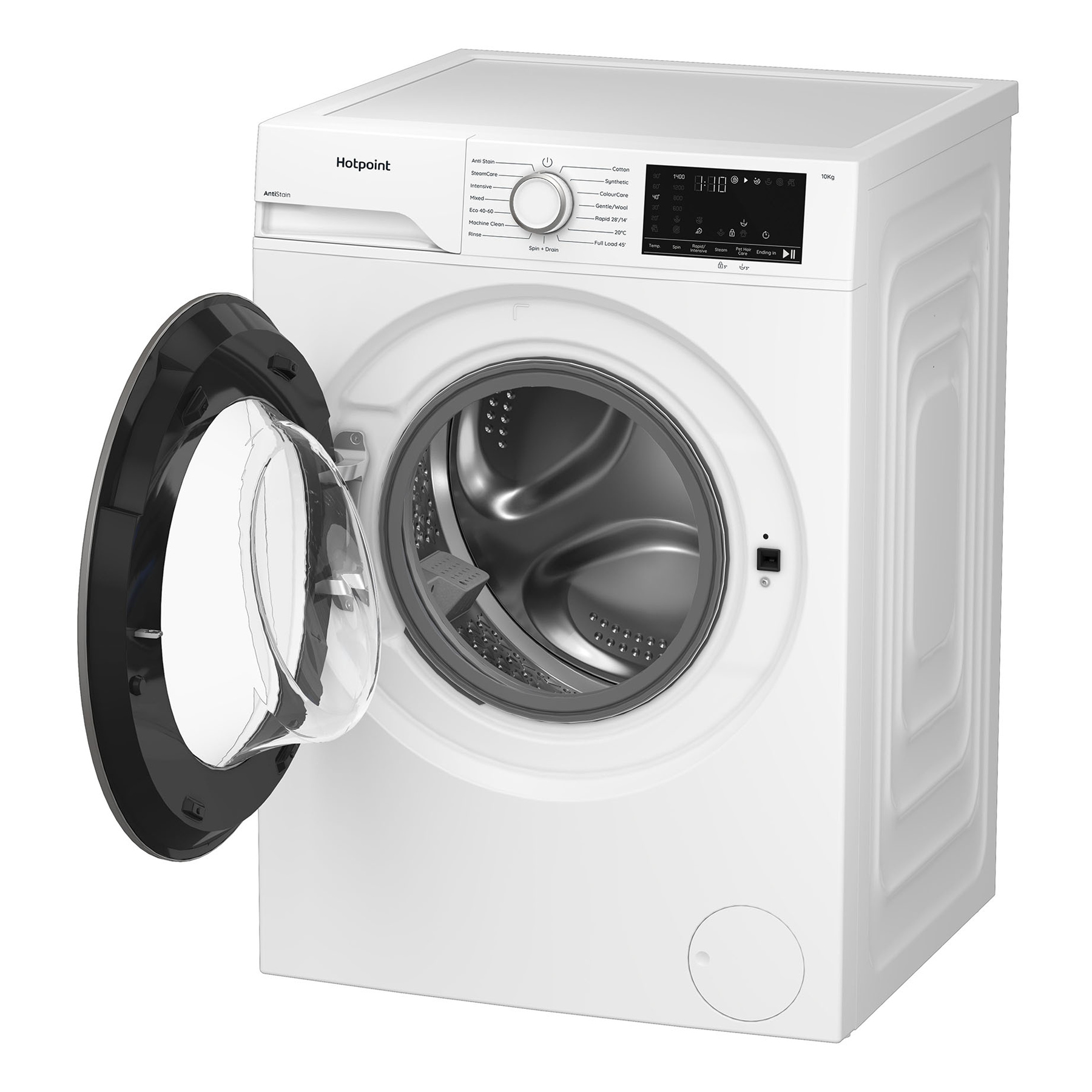 Hotpoint H101ANTISTA 10kg 1400 Spin Washing Machine in White A Rated P, photo 5