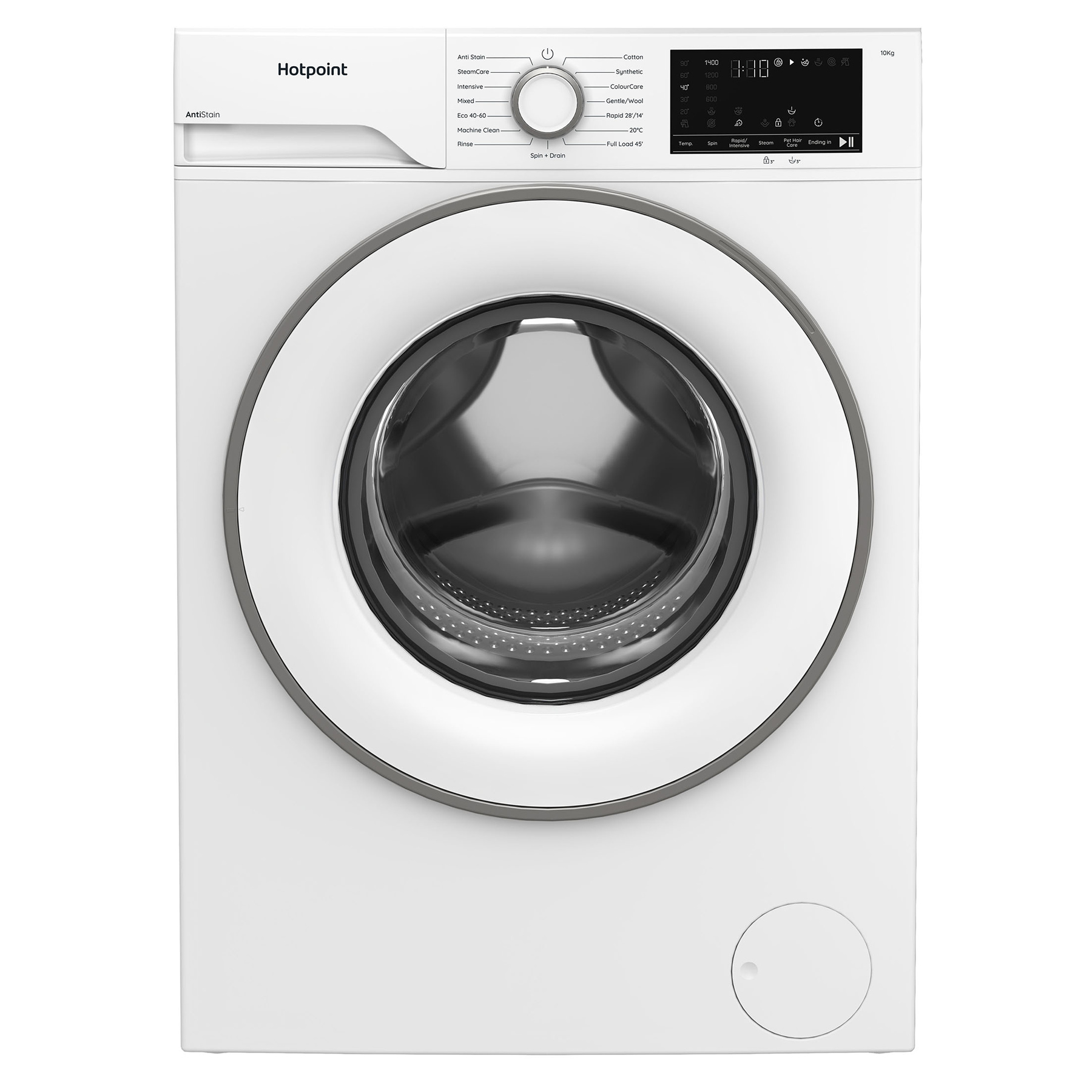 Hotpoint H101ANTISTA 10kg 1400 Spin Washing Machine in White A Rated P