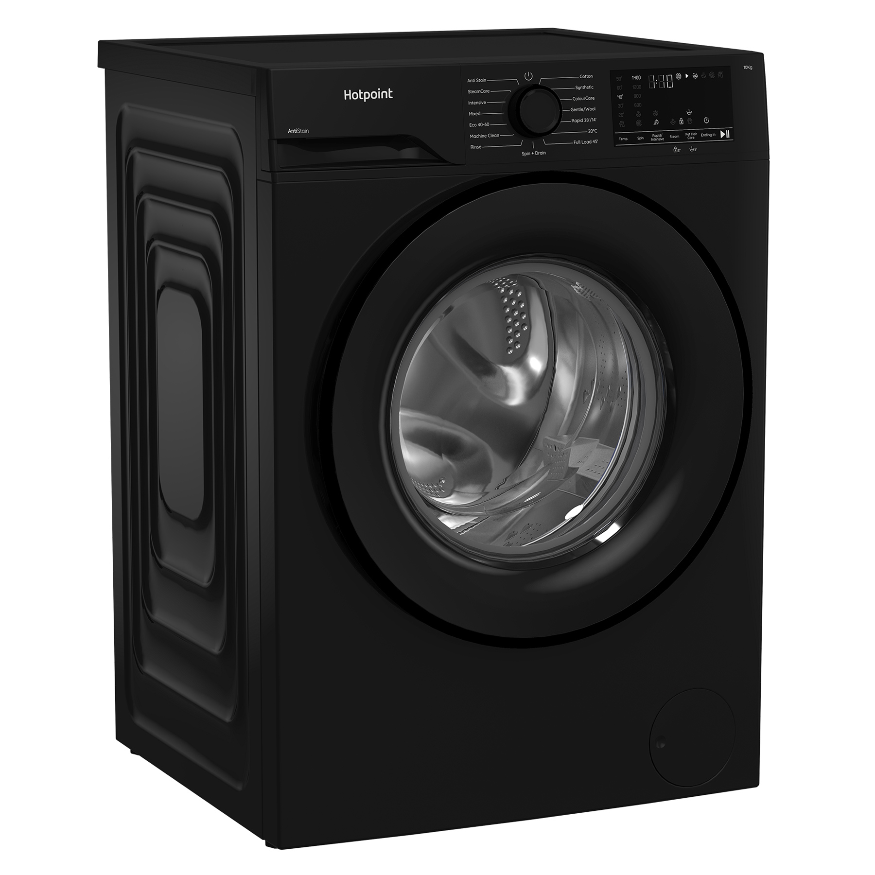 Hotpoint H101BANTISTA 10kg 1400 Spin Washing Machine in Black A Rated, photo 3