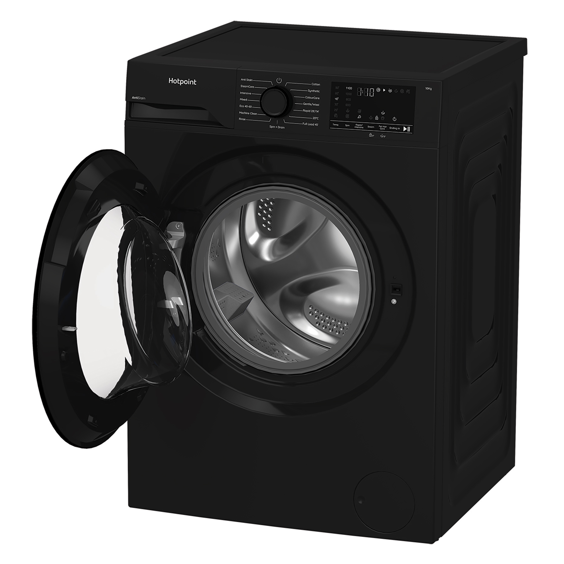 Hotpoint H101BANTISTA 10kg 1400 Spin Washing Machine in Black A Rated, photo 5