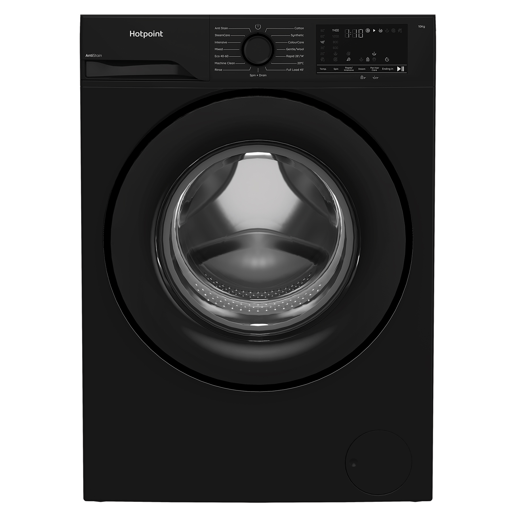 Hotpoint H101BANTISTA 10kg 1400 Spin Washing Machine in Black A Rated