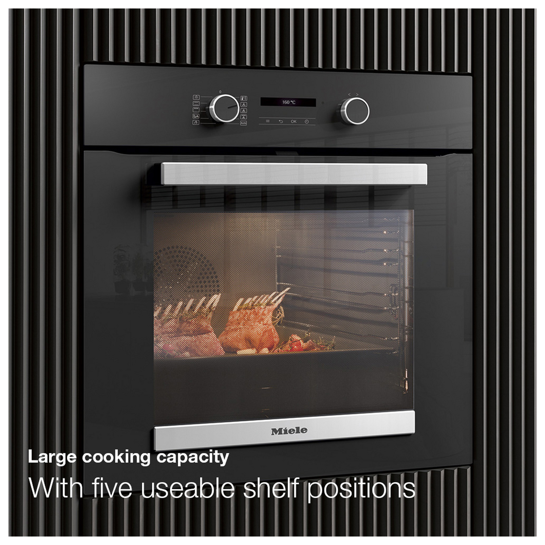 Miele H2465BP Built In Electric Pyrolytic Oven in Obsidian Black 76L A, photo 4