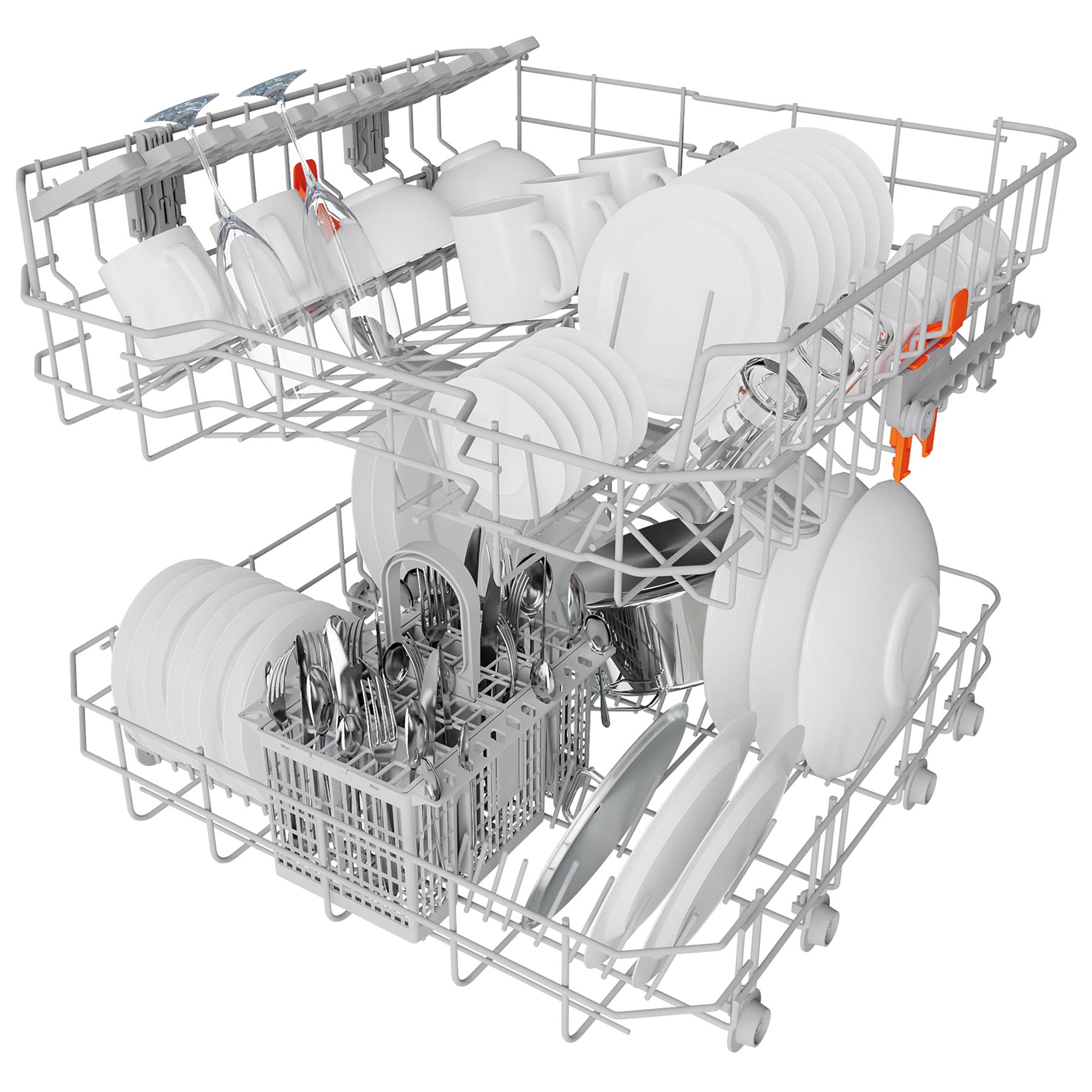 Hotpoint H2FHL626 60cm Dishwasher in White 14 Place Setting E Rated, photo 3
