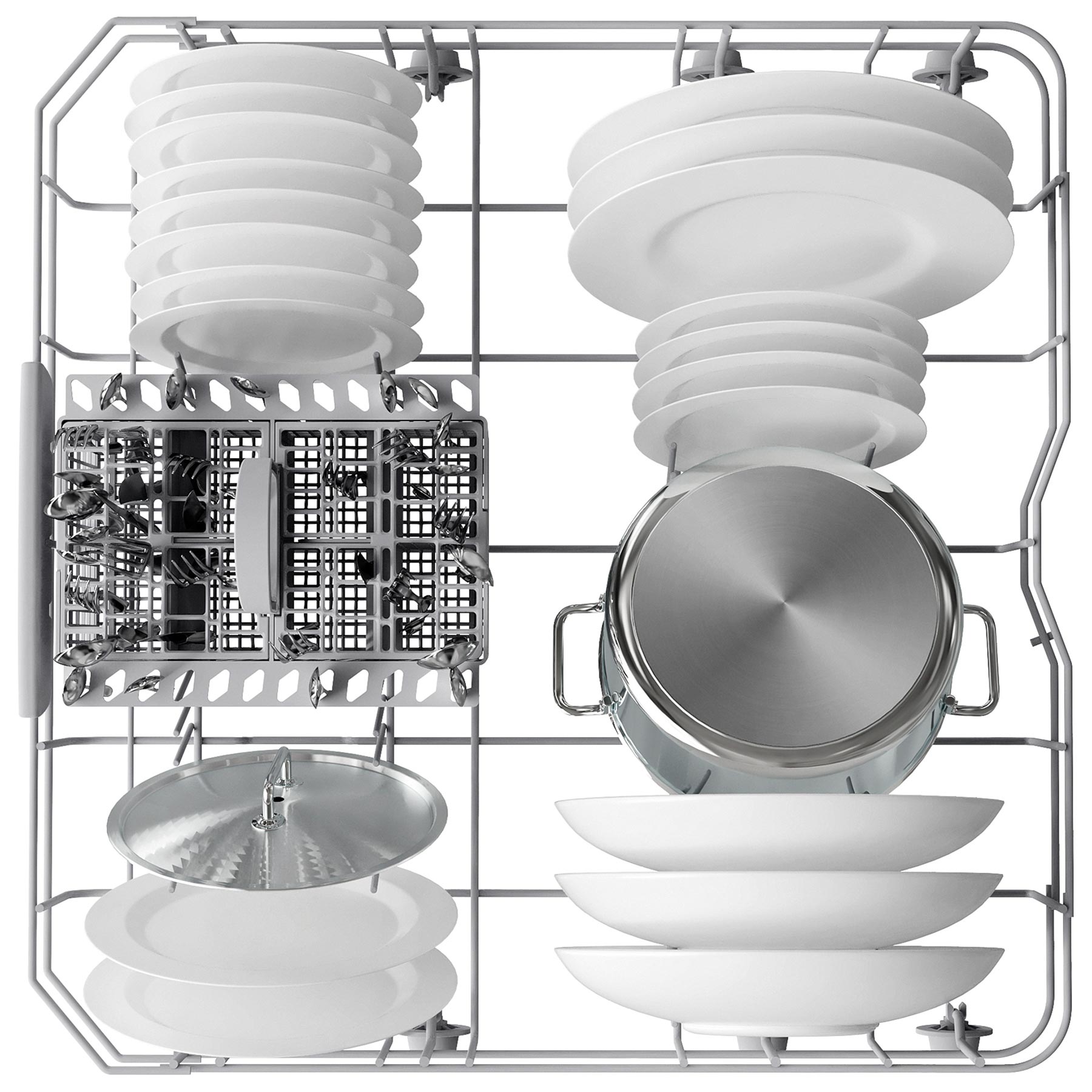 Hotpoint H2FHL626 60cm Dishwasher in White 14 Place Setting E Rated, photo 5