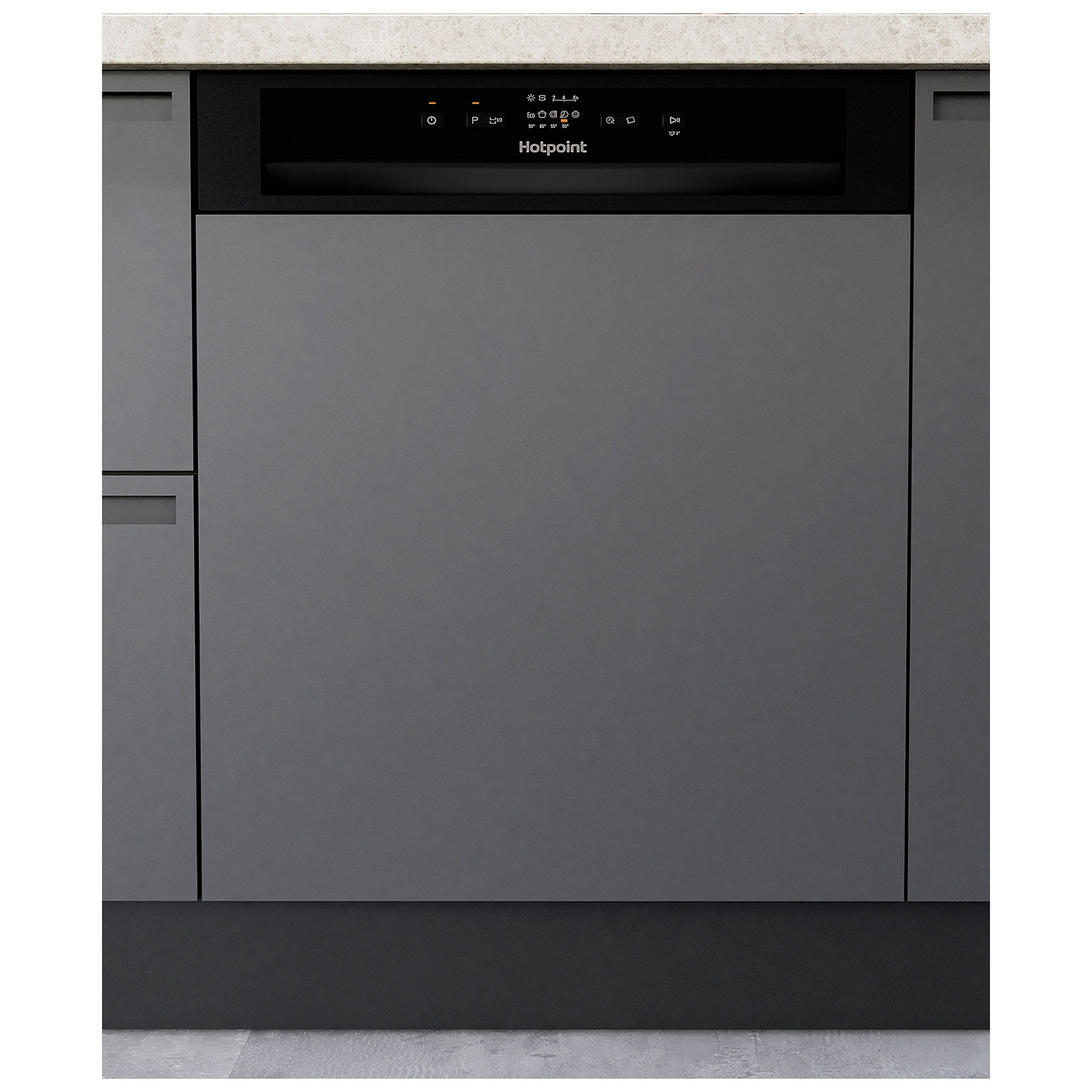 Image of Hotpoint H3BL626BUK 60cm Semi Integrated Dishwasher 14 Place E Rated