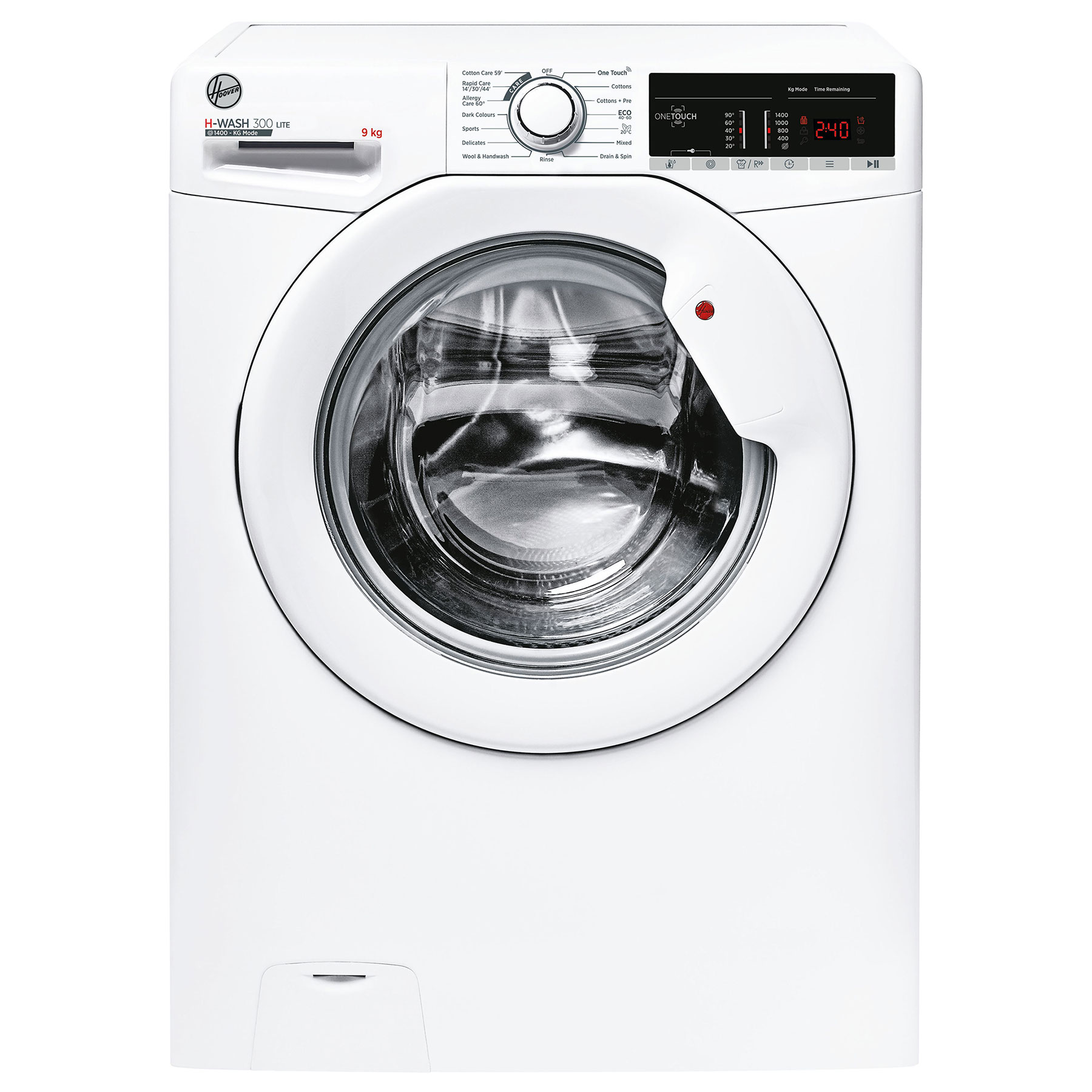 Image of Hoover H3W49TA41 Washing Machine in White 1400rpm 9Kg B Rated NFC