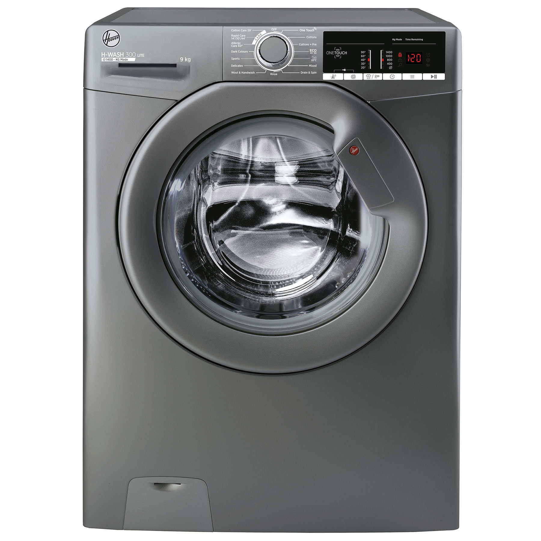 Hoover H3W49TAGG4 Washing Machine in Graphite 1400rpm 9Kg B Rated NFC