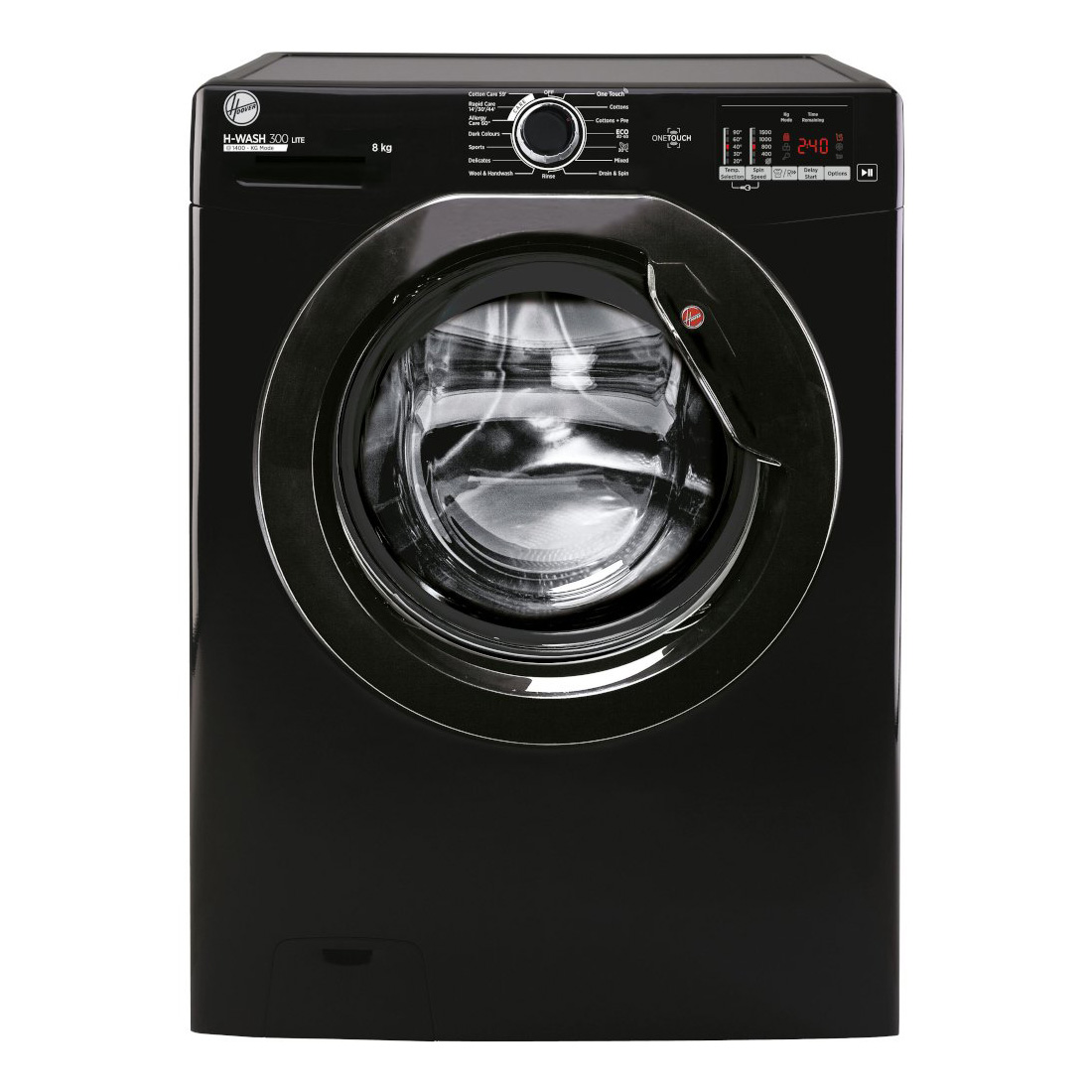Hoover H3W582DBBE Washing Machine in Black 1500rpm 8Kg D Rated NFC