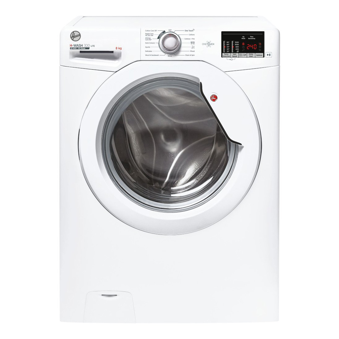 Image of Hoover H3W582DE Washing Machine in White 1500rpm 8Kg D Rated NFC