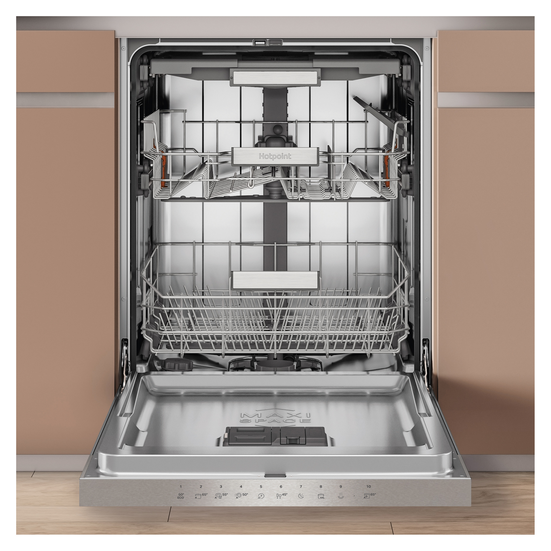 Hotpoint H5PC15M6UK 60cm Semi Integrated Dishwasher in Stainless Steel, photo 2