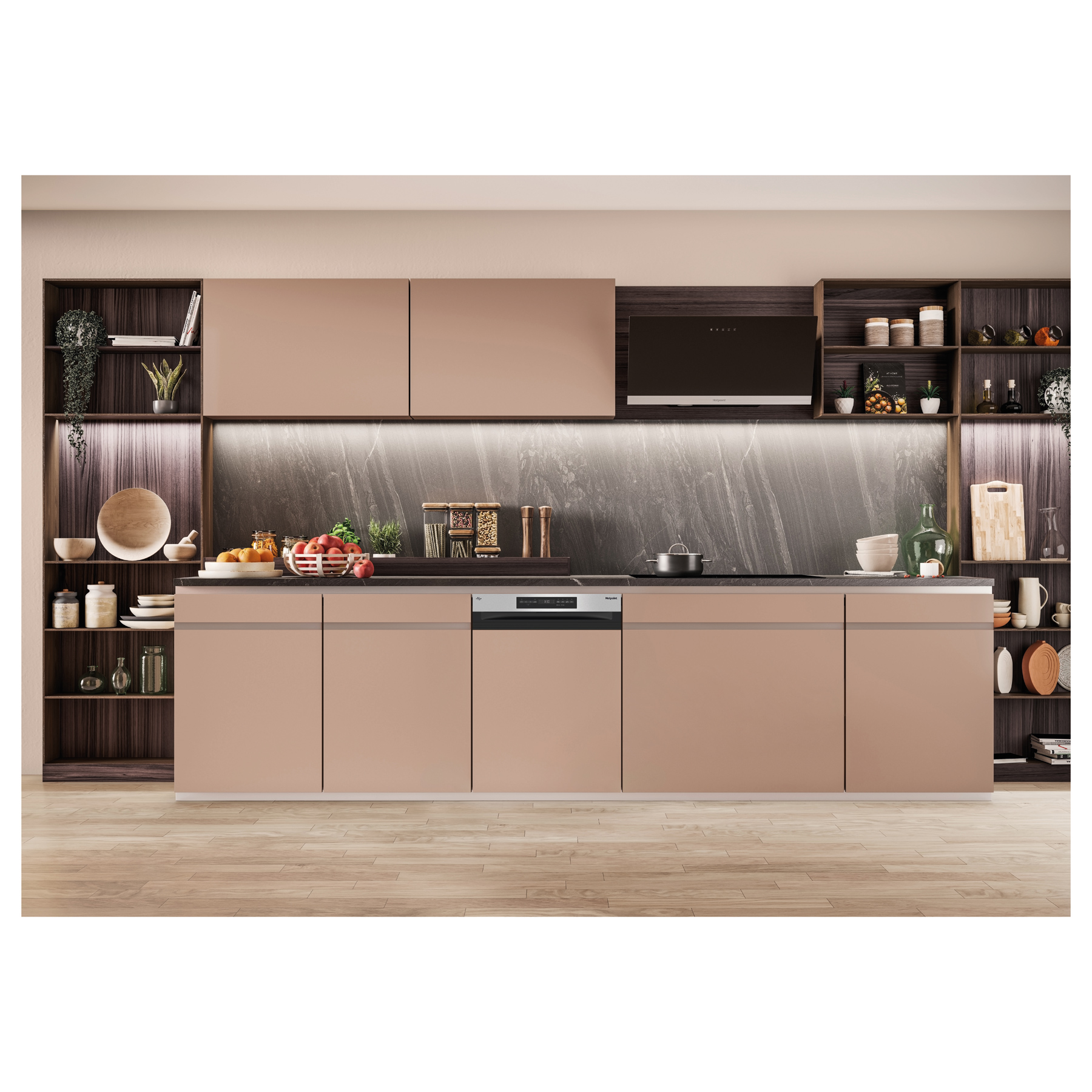 Hotpoint H5PC15M6UK 60cm Semi Integrated Dishwasher in Stainless Steel, photo 4
