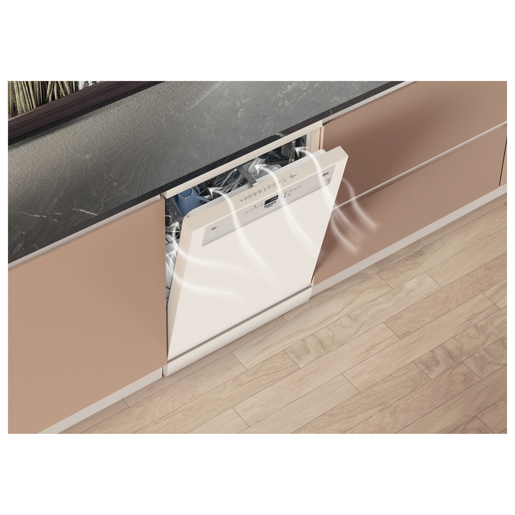 Hotpoint H7FHP43WUK Maxi Space Full Size Dishwasher with Third Rack 15 Place Settings White, photo 5